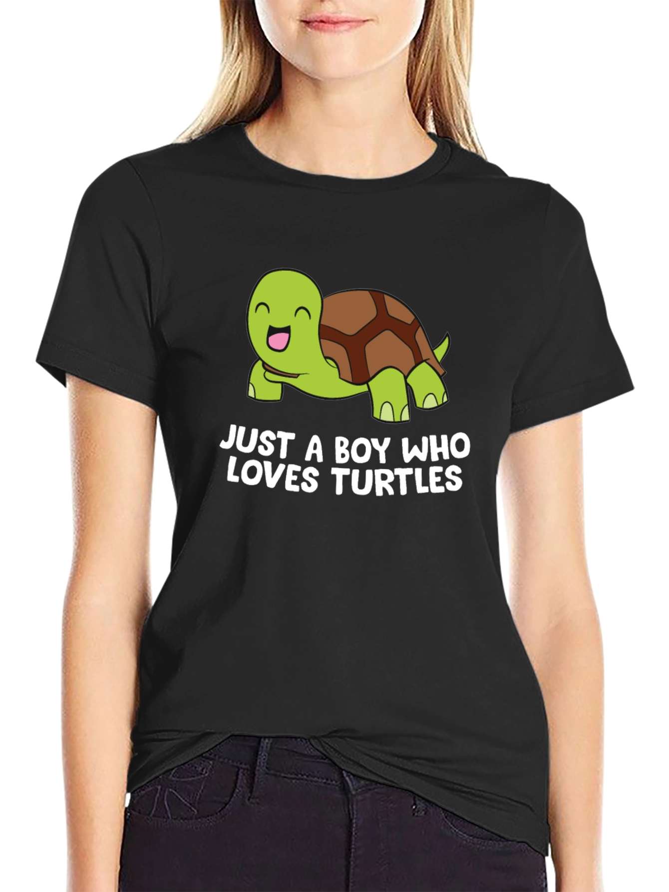 Black Boy's Turtle Lover Graphic T-Shirt view 2