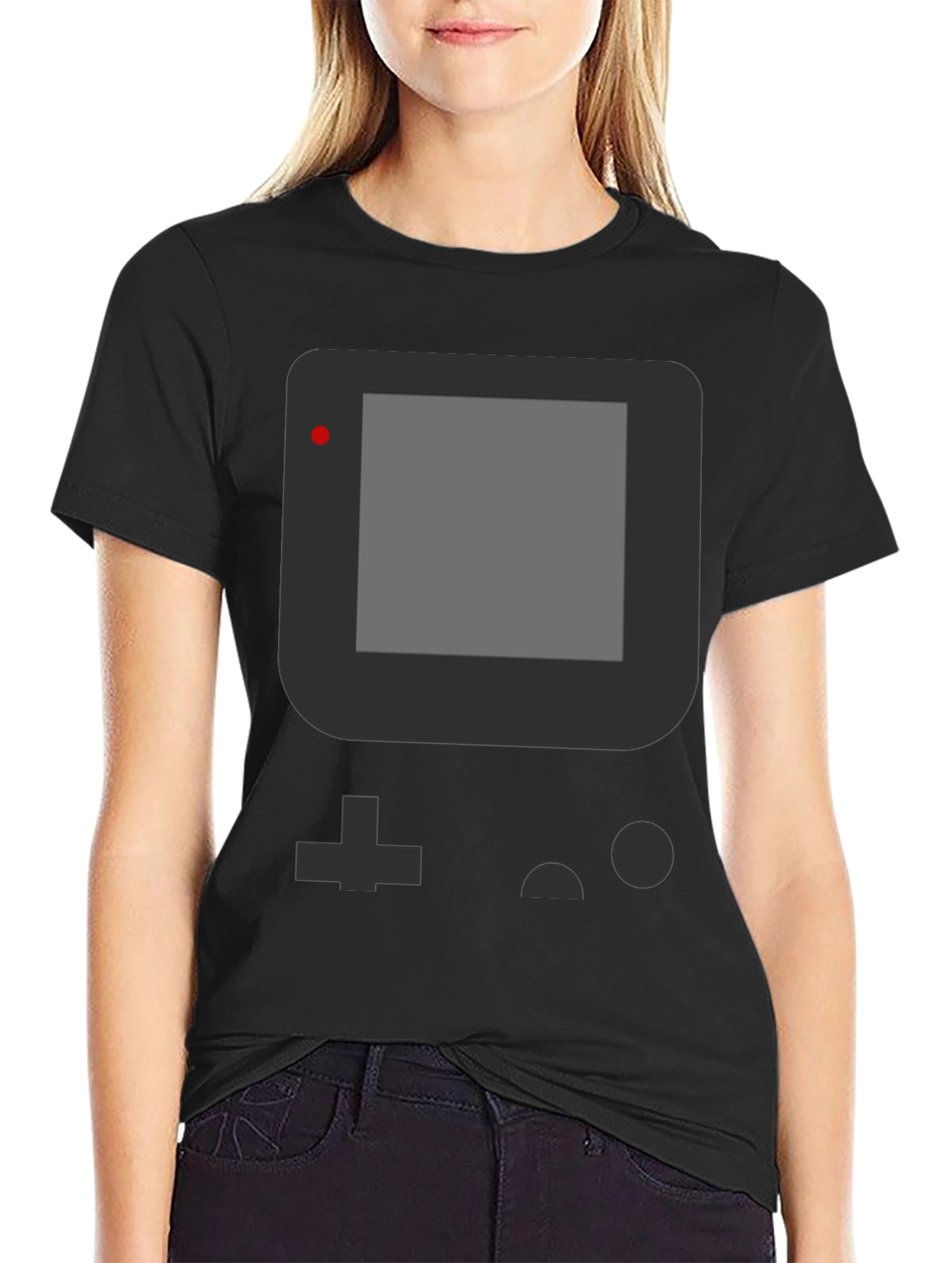 Black Retro Game Console T-Shirt - Black Gaming Tee view 2