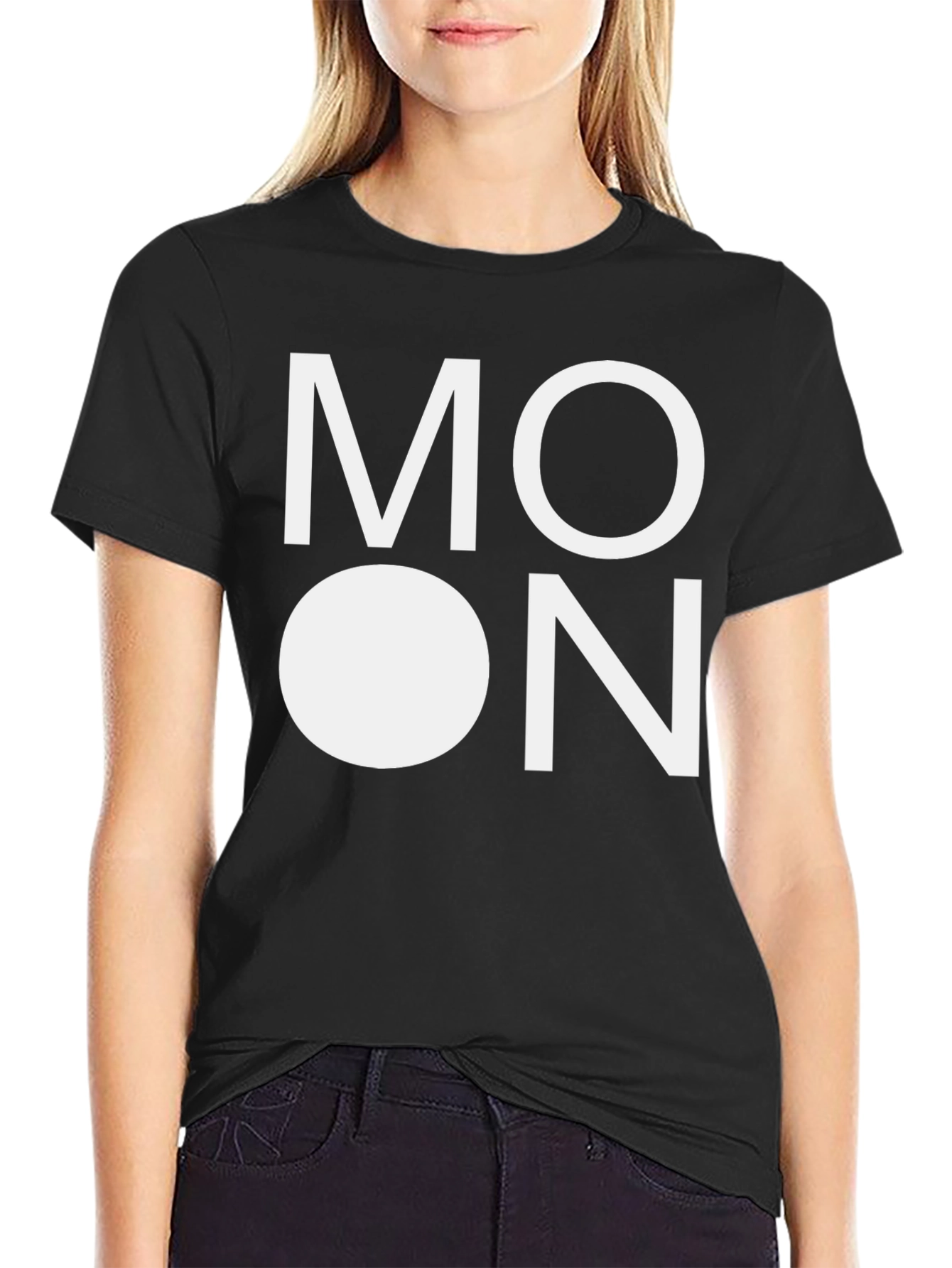 Black Moon Graphic Black T-Shirt view 2