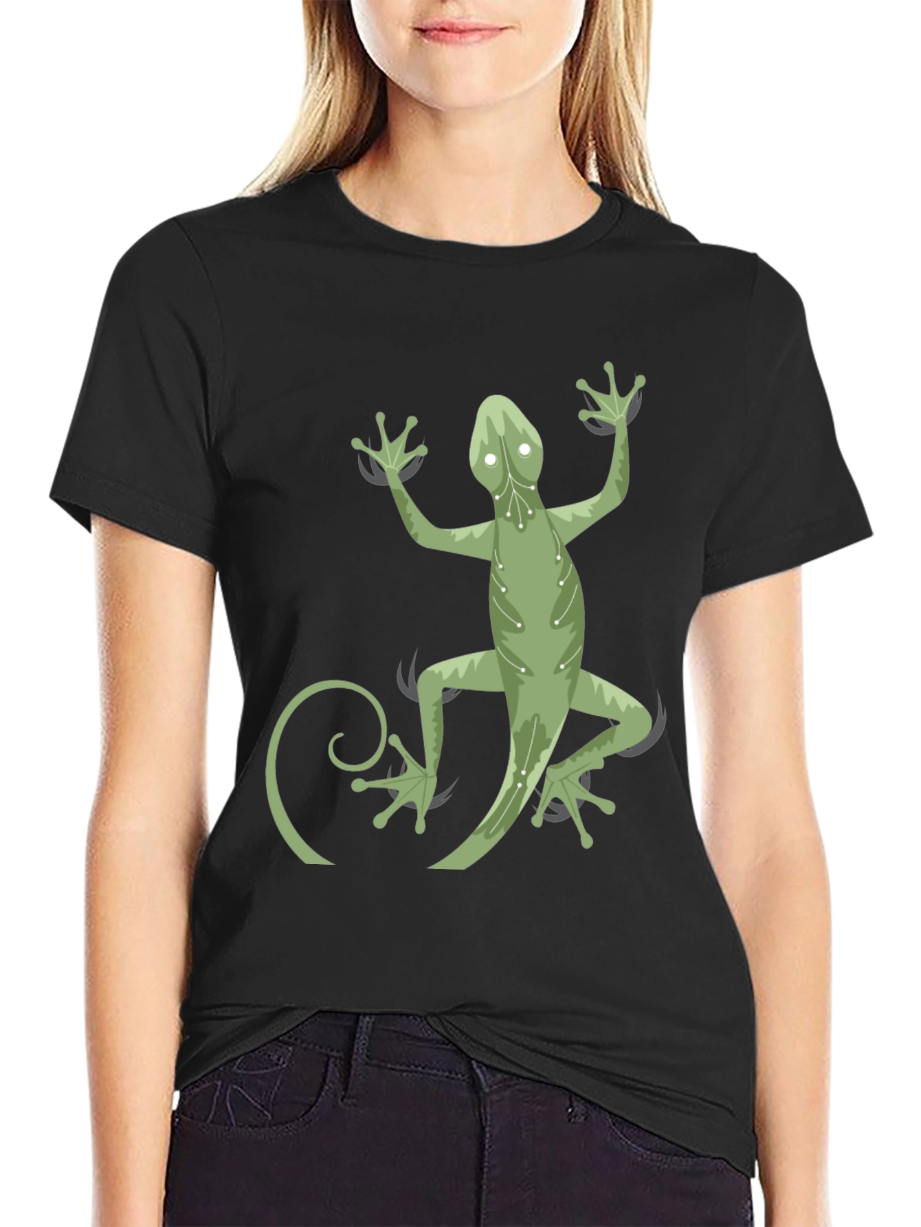 Black Gecko Circuitry Graphic Tee - Cool Casual Wear view 2
