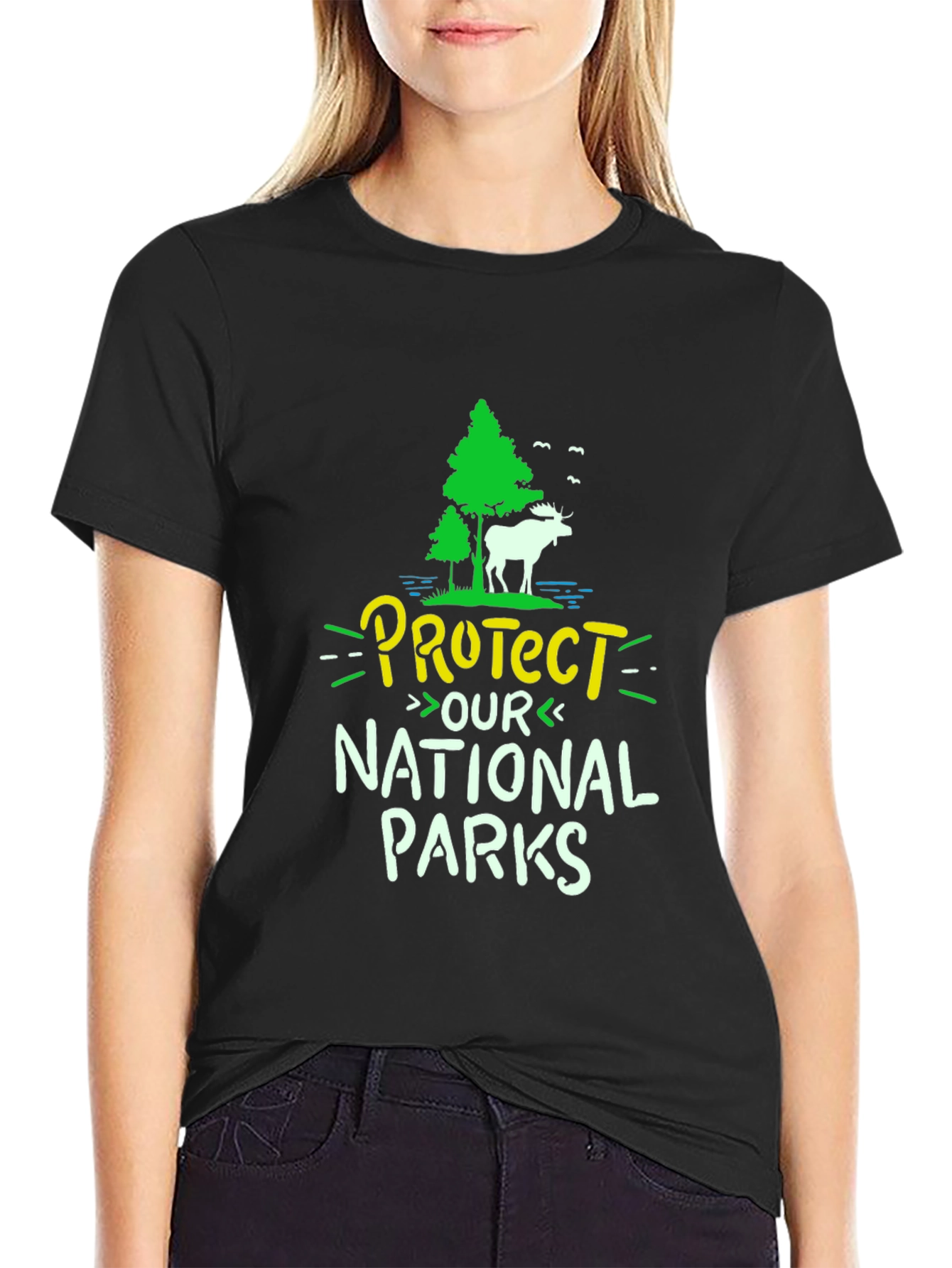 Black Protect Our National Parks Graphic Tee view 2