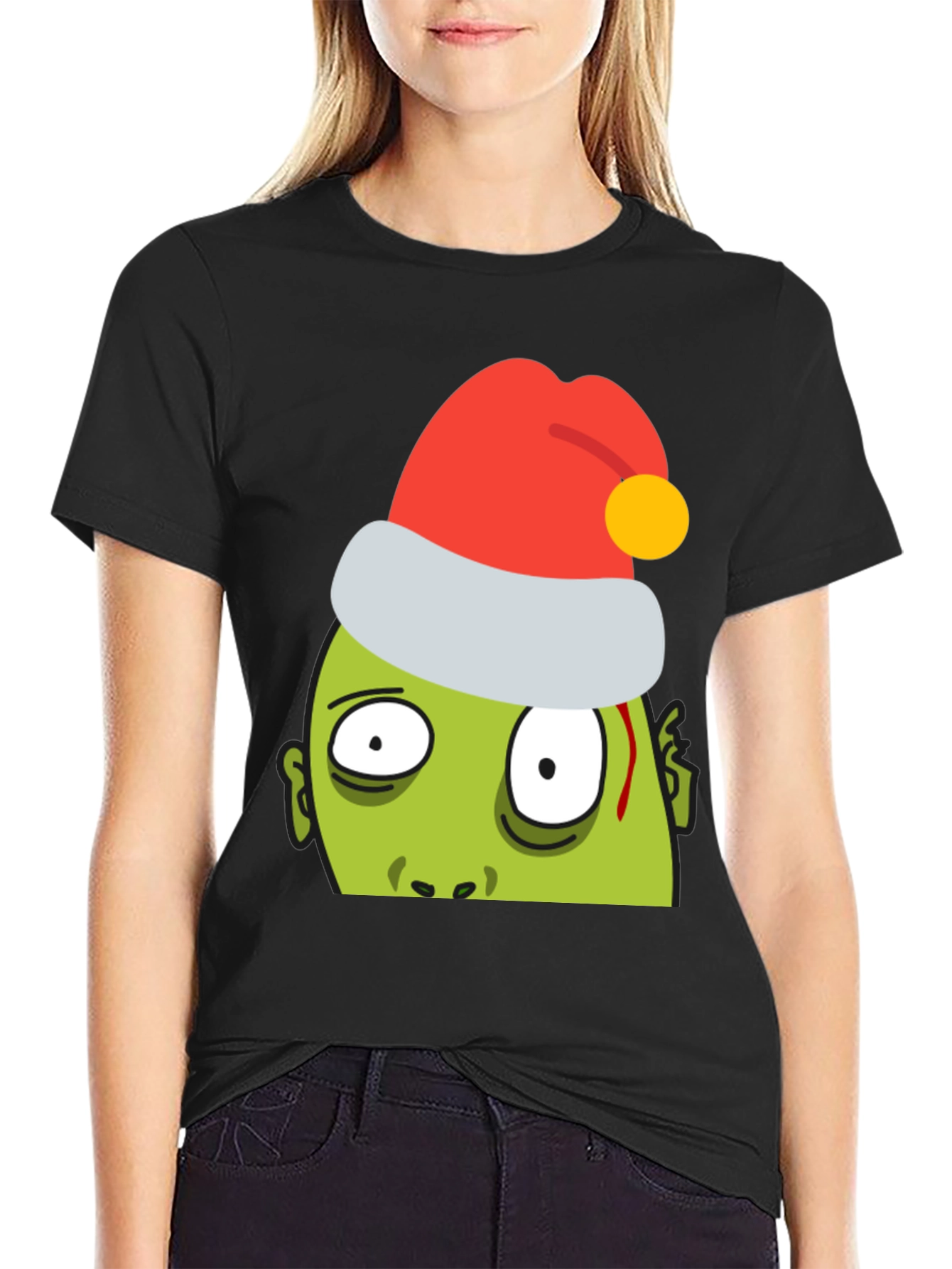 Black Christmas Zombie Graphic Tee view 2