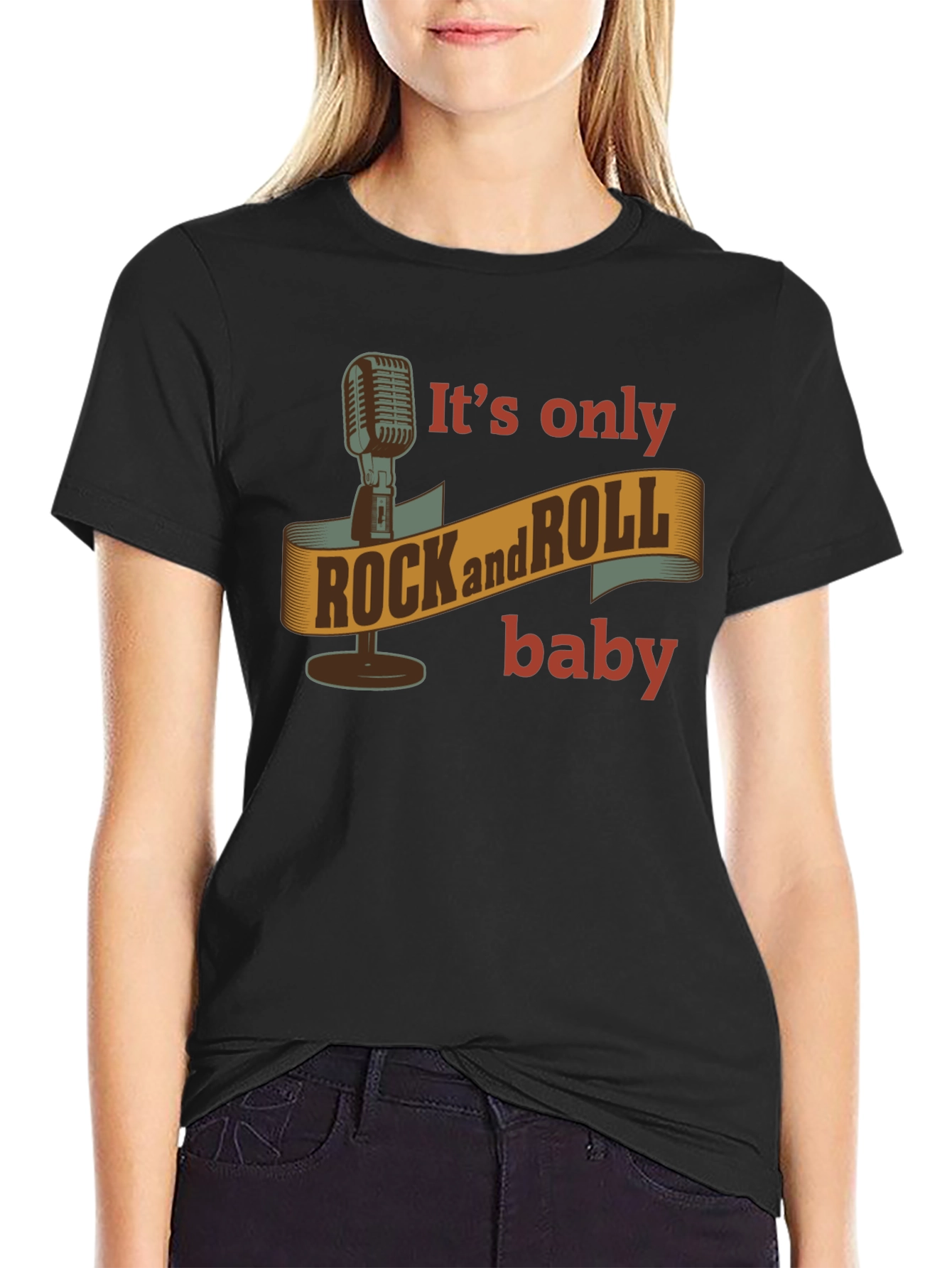 Black Rock and Roll Baby Graphic Tee view 2