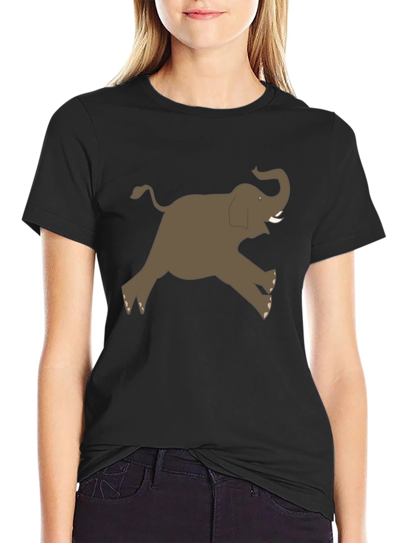 Black Elephant Graphic Tee - Men's Black T-Shirt view 2