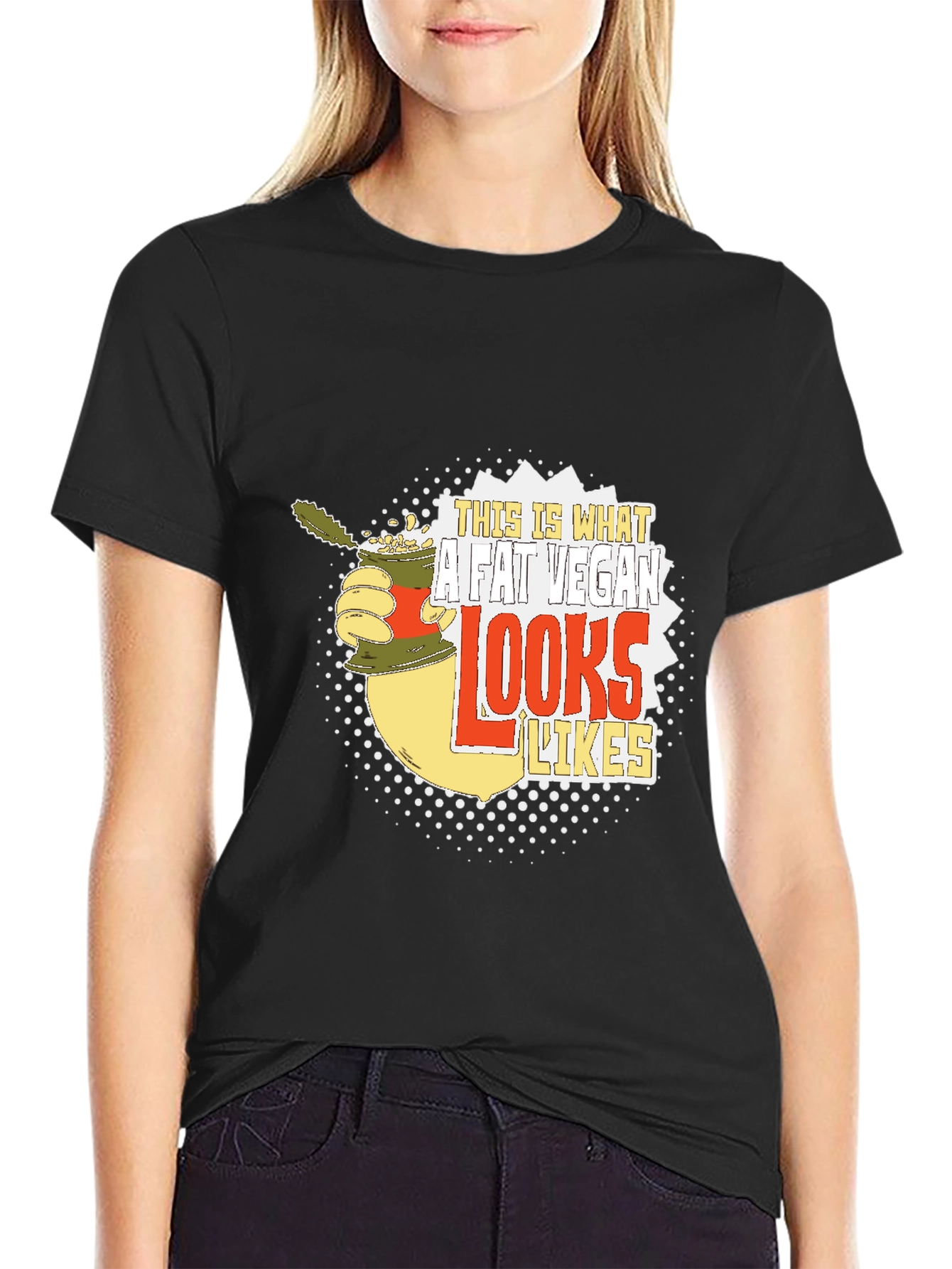 Funny Vegan T-Shirt - This Is What a Fat Vegan Looks Like Tee - 2