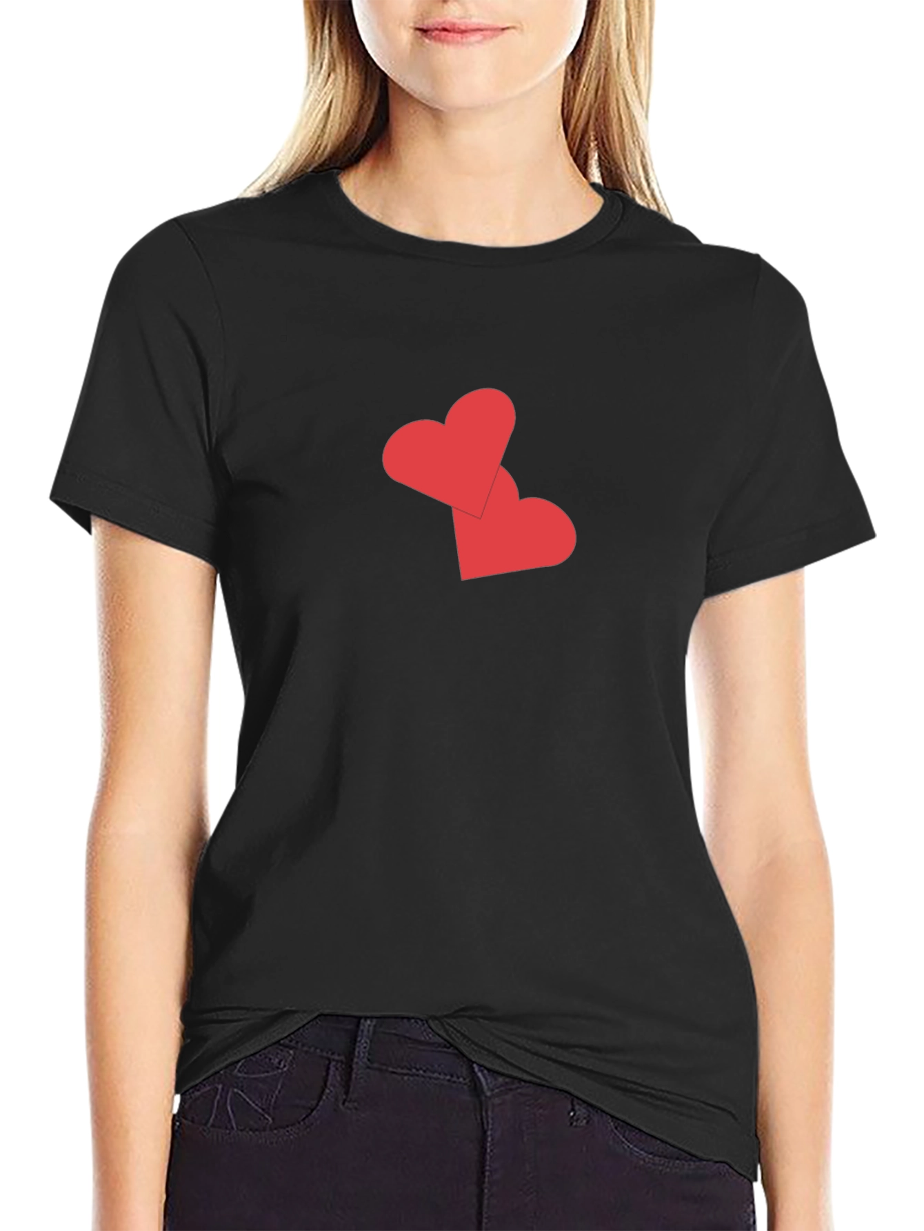 Black Heart Graphic Black T-Shirt view 2