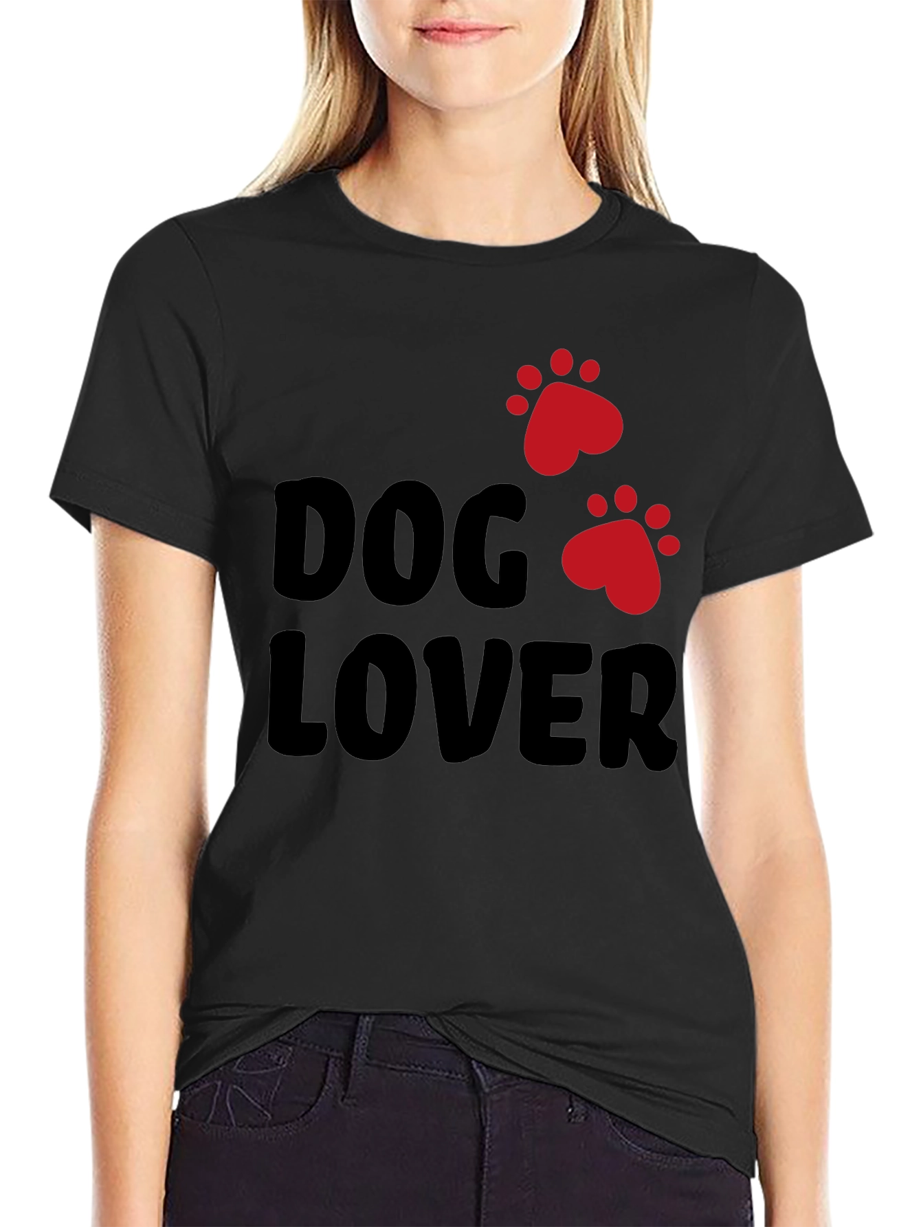 Black Dog Lover Graphic Tee - Casual Wear view 2