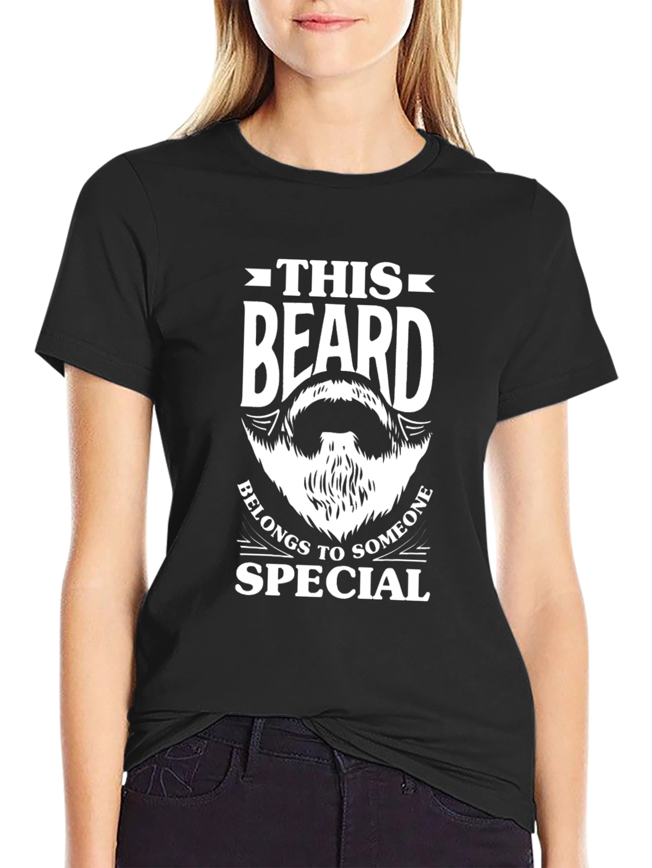 Black Beard T-Shirt: This Beard Belongs to Someone Special view 2
