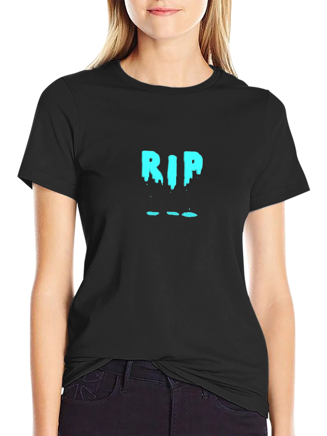 Black RIP Graphic Black T-Shirt - Men's Fashion Tee view 2