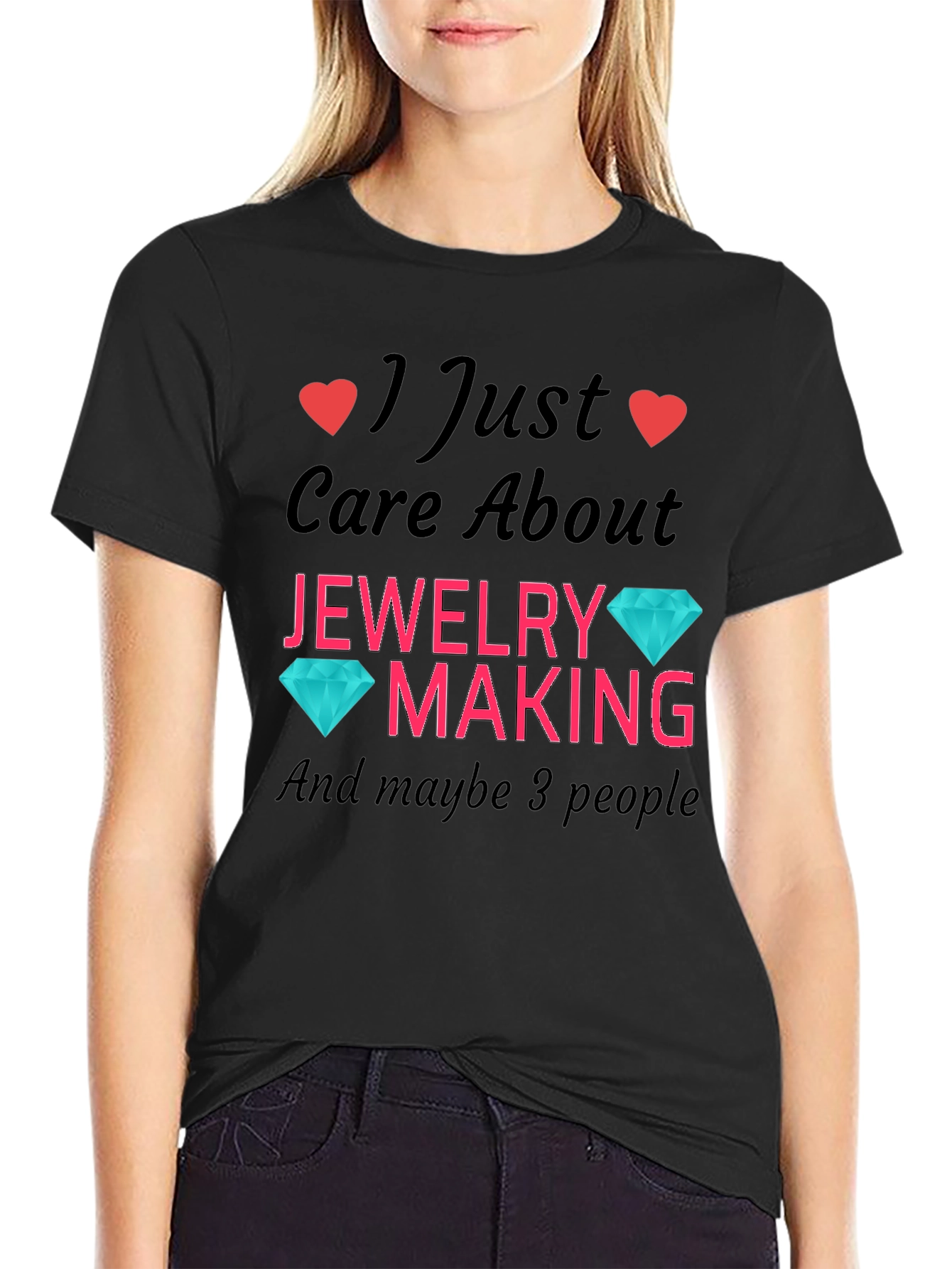 Black Jewelry Making Lover T-Shirt view 2
