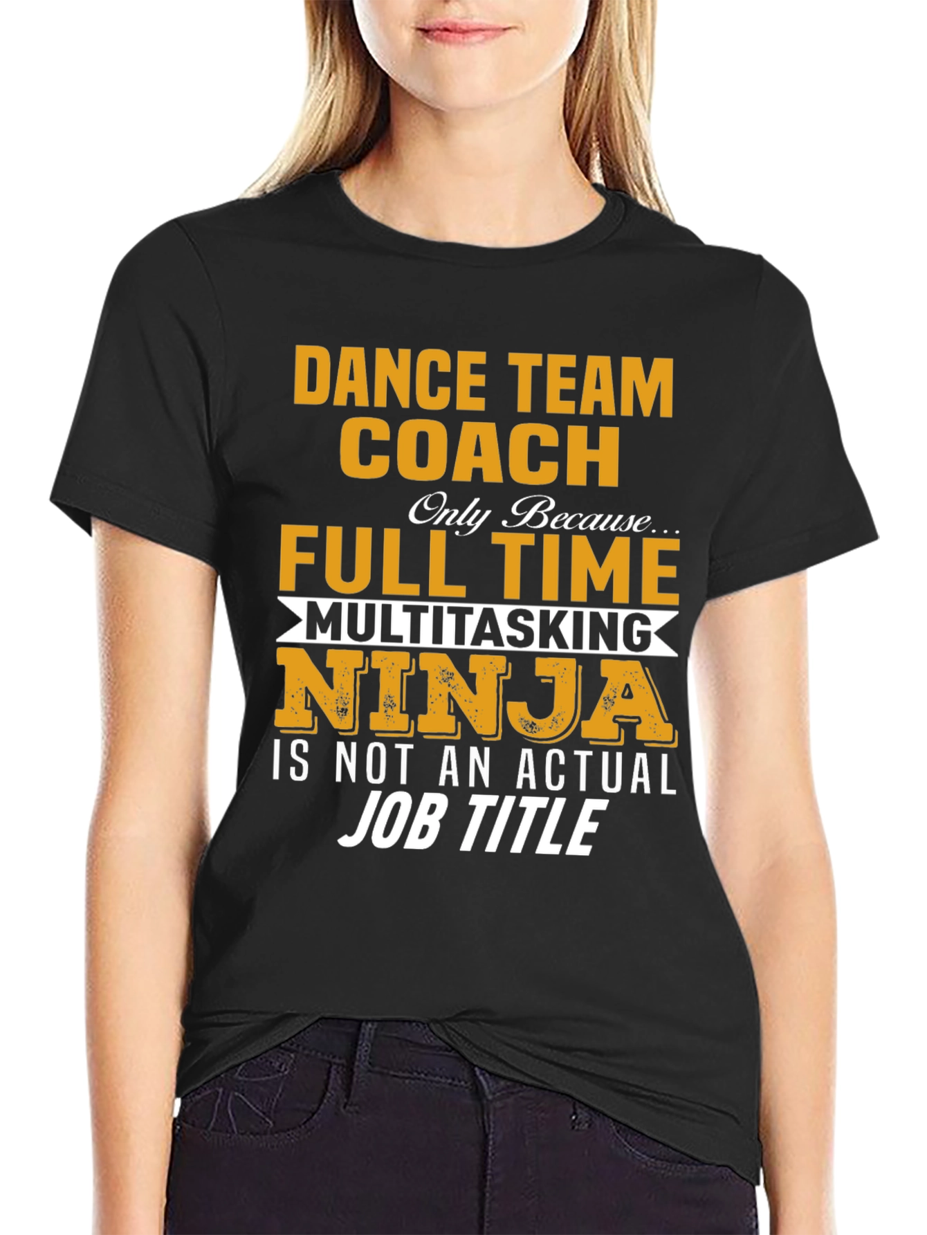 Black Dance Team Coach Novelty T-Shirt view 2