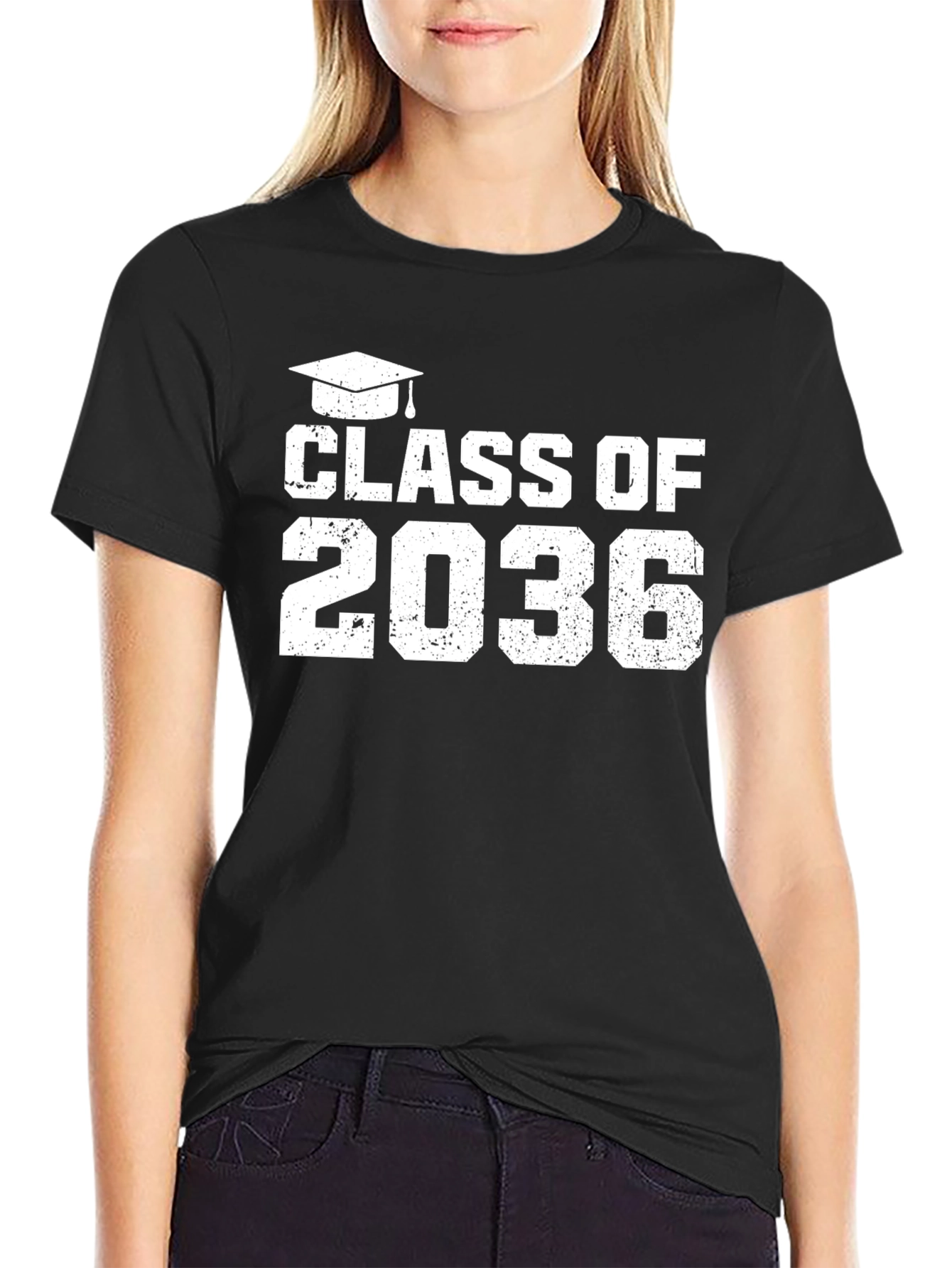 Black Class of 2036 Graduation T-Shirt view 2