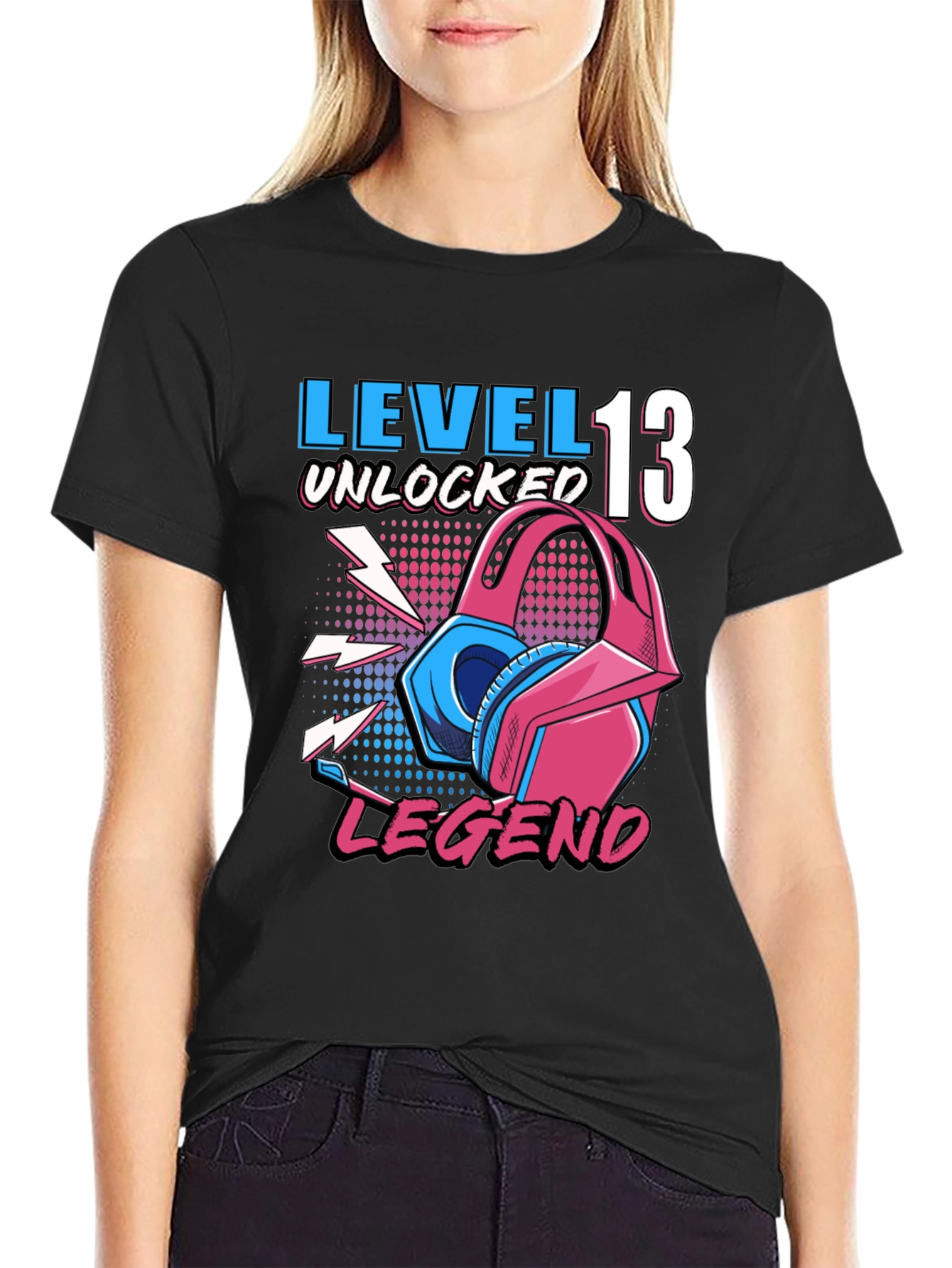 Black Level 13 Unlocked Legend Gamer T-Shirt view 2