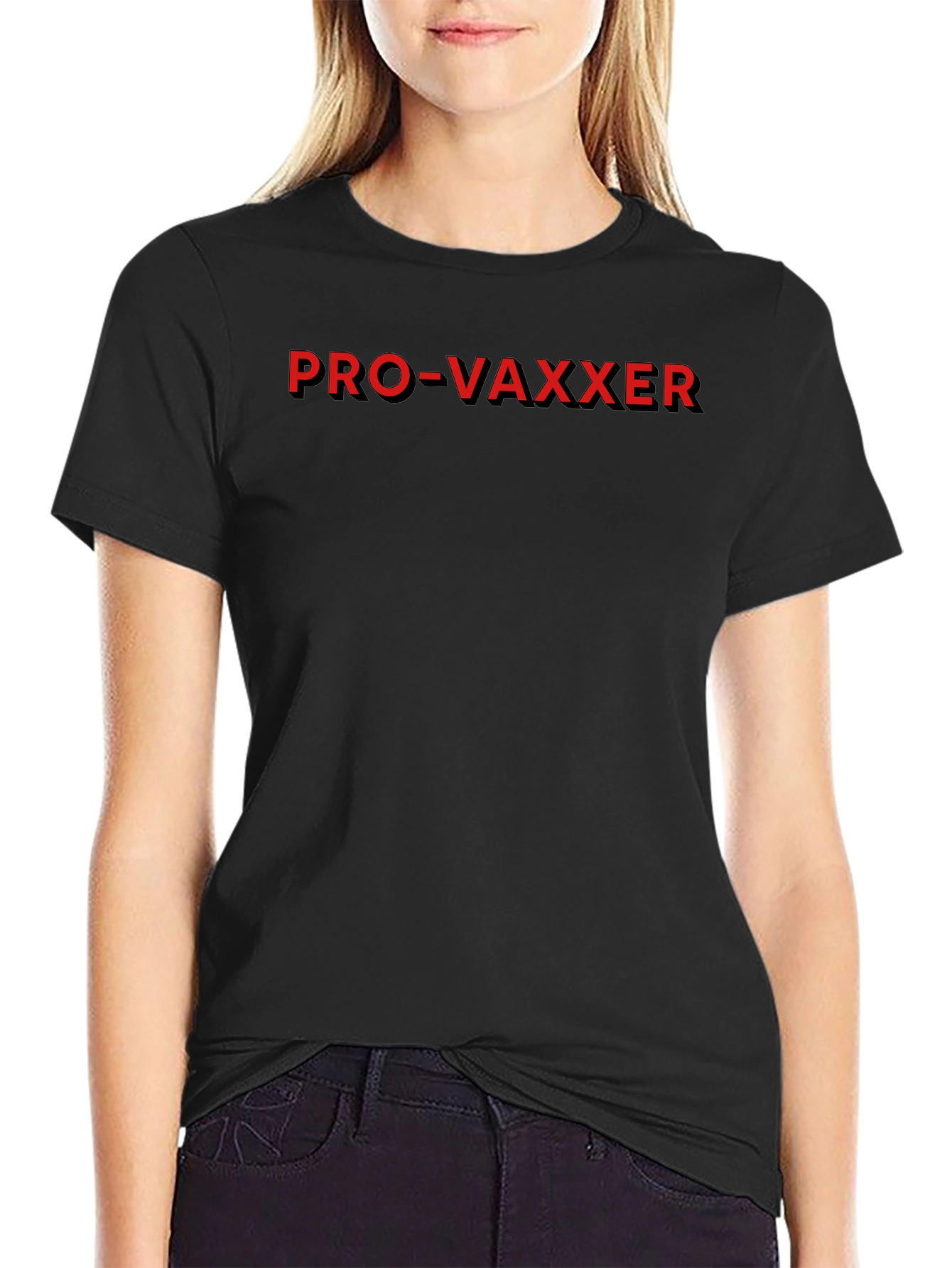 Black Pro-Vaxxer T-Shirt - Stand Up For Science! view 2