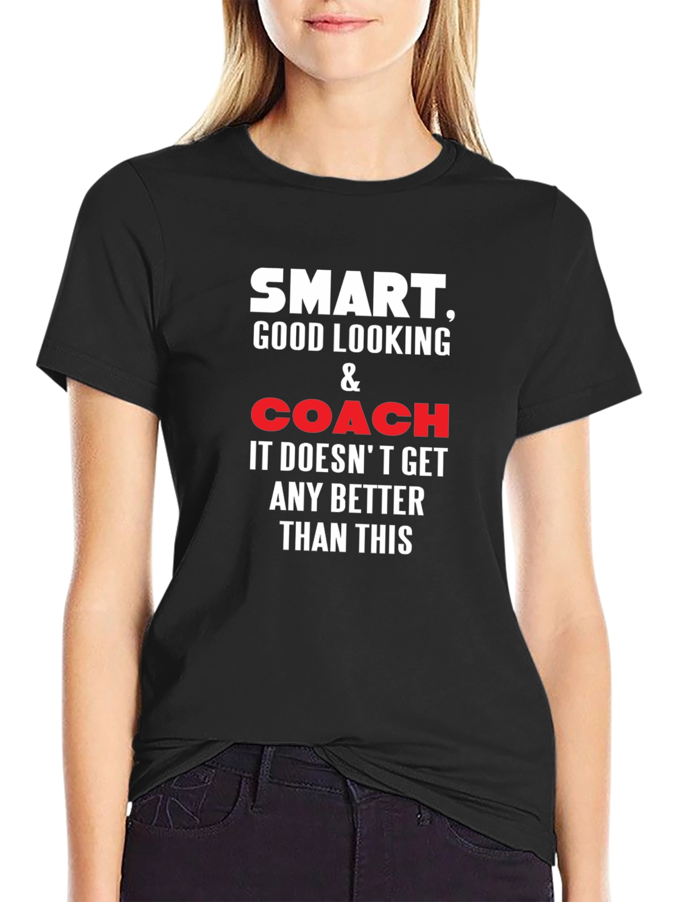 Black Smart Good Looking Coach T-Shirt view 2