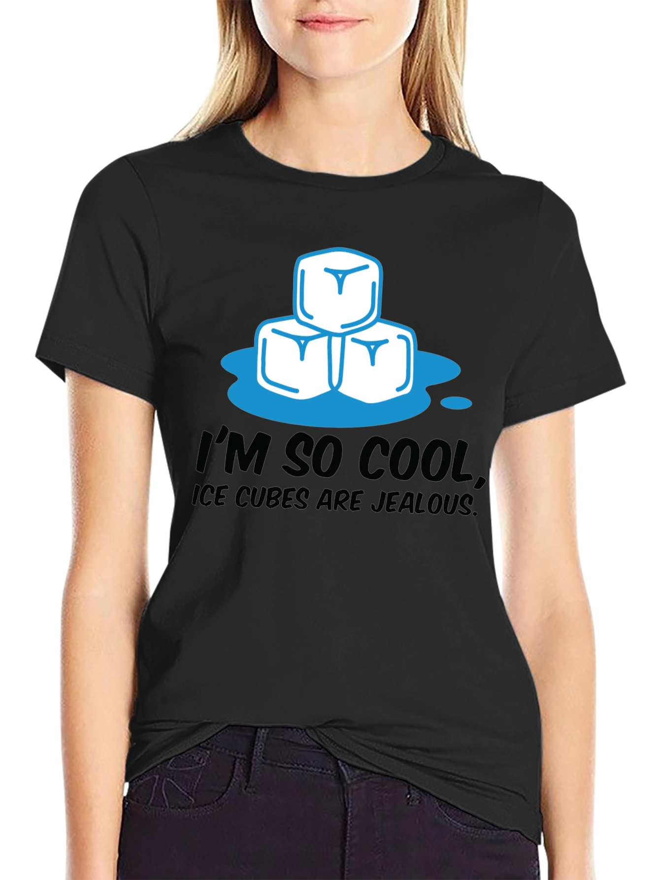 Black I'm So Cool Ice Cubes Graphic Tee view 2