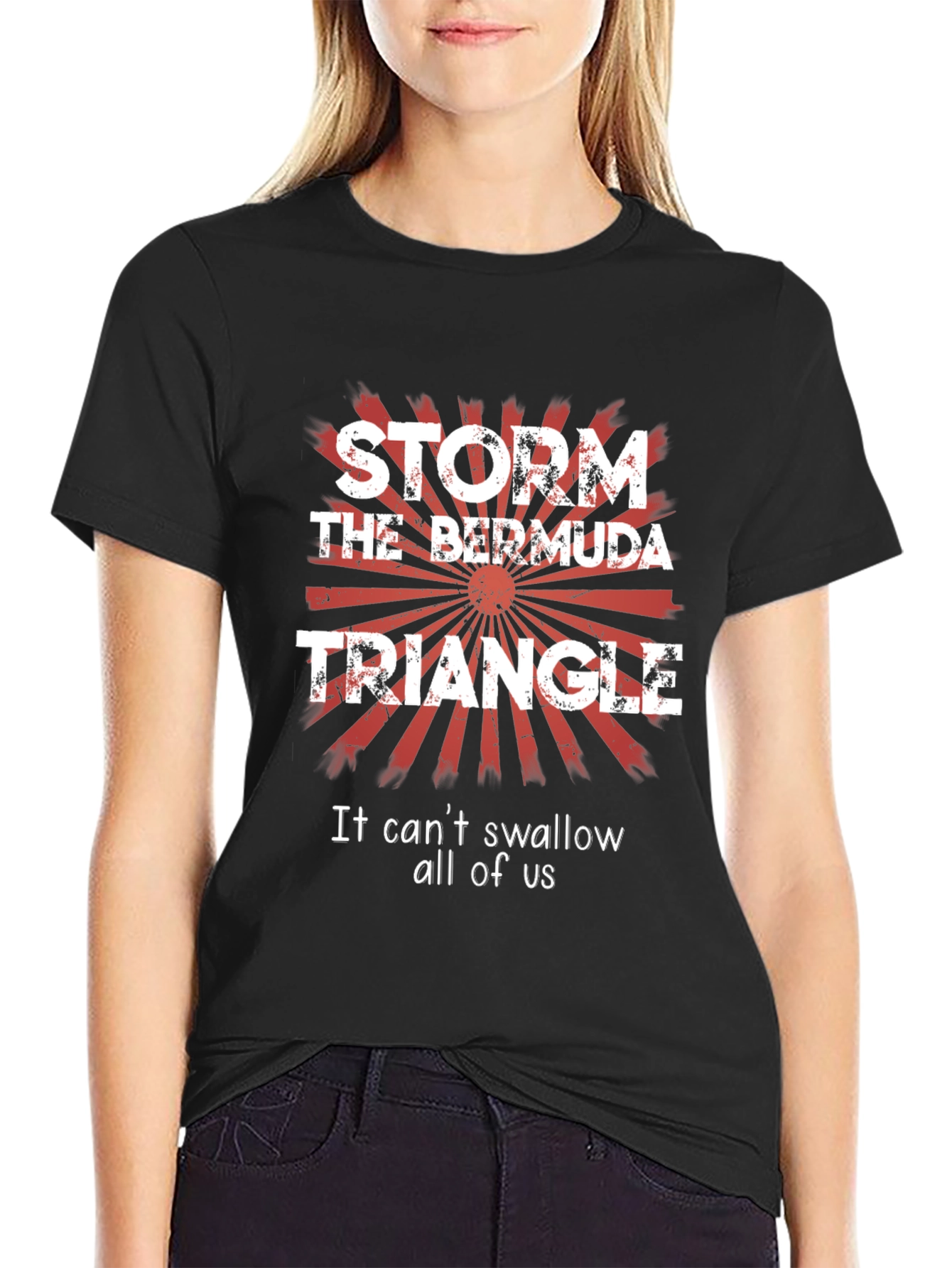 Black Storm the Bermuda Triangle Graphic T-Shirt view 2