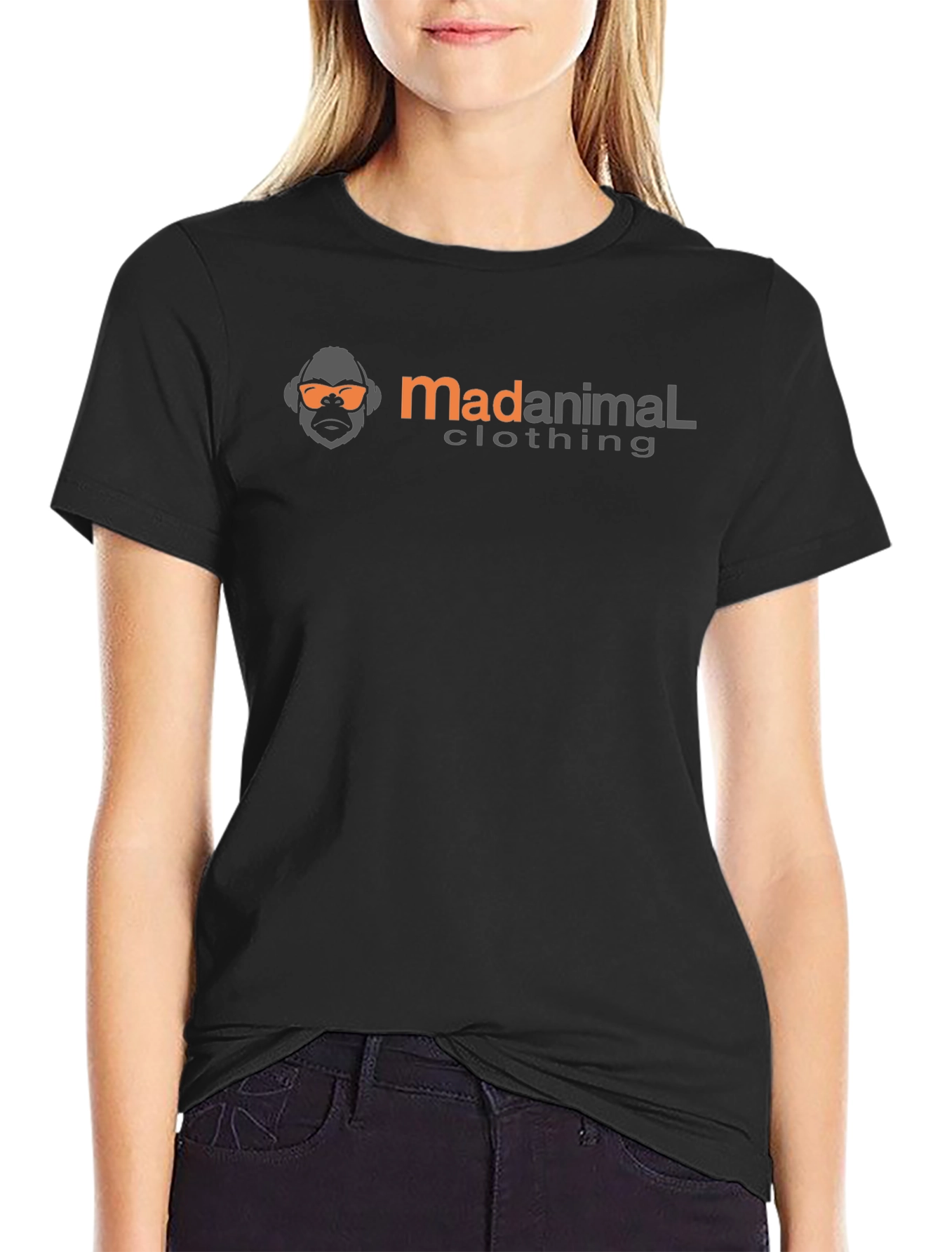 Black MadAnimal Clothing Black Graphic Tee view 2