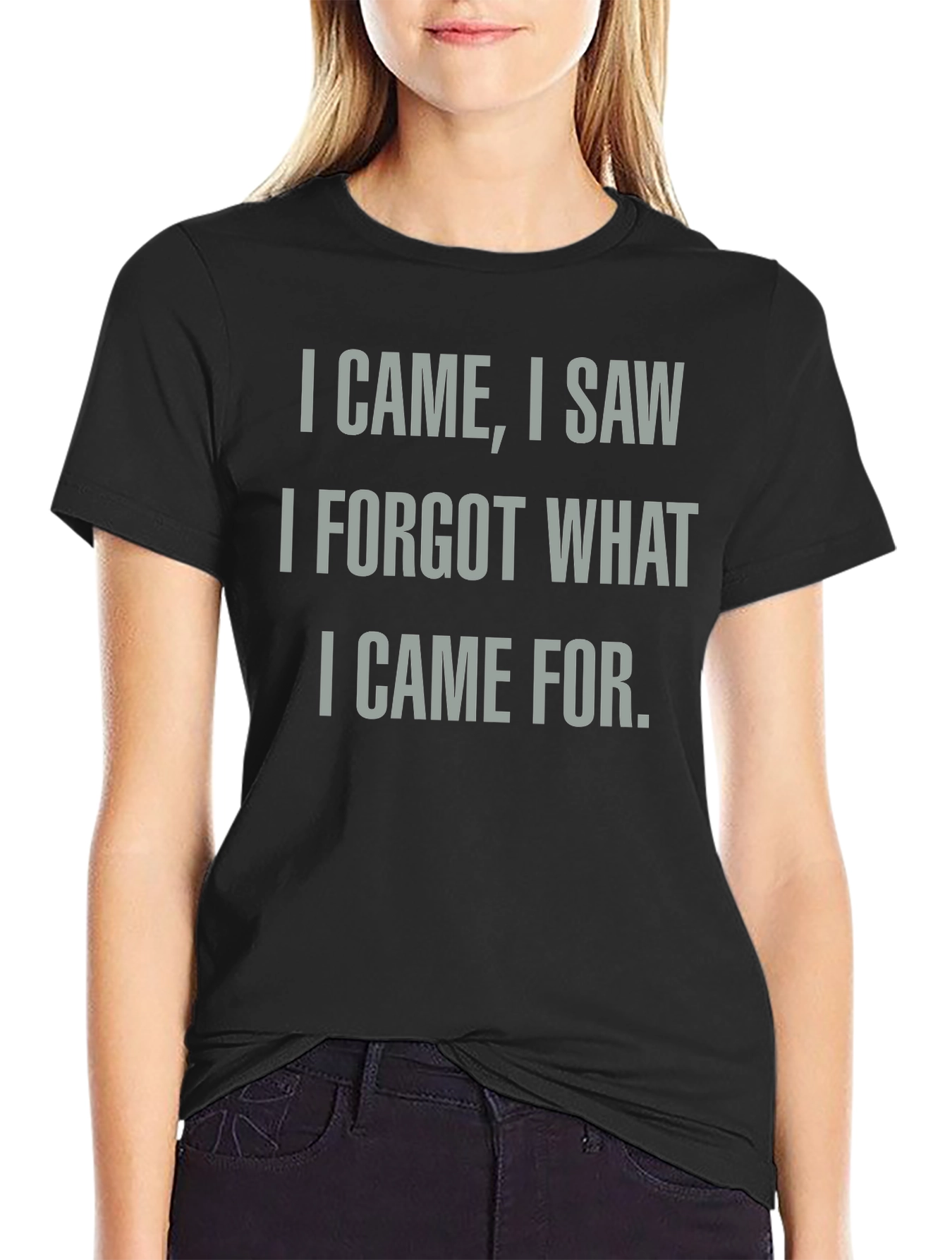 Black Funny I Came I Saw I Forgot T-Shirt view 2