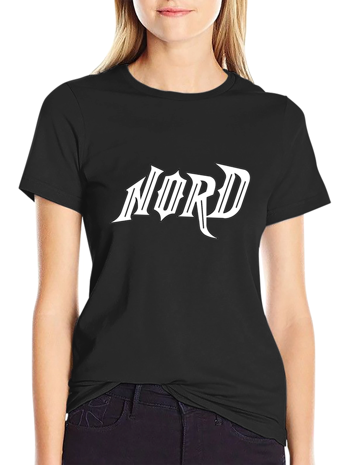 Black NORD Graphic Tee - Edgy Streetwear Style view 2