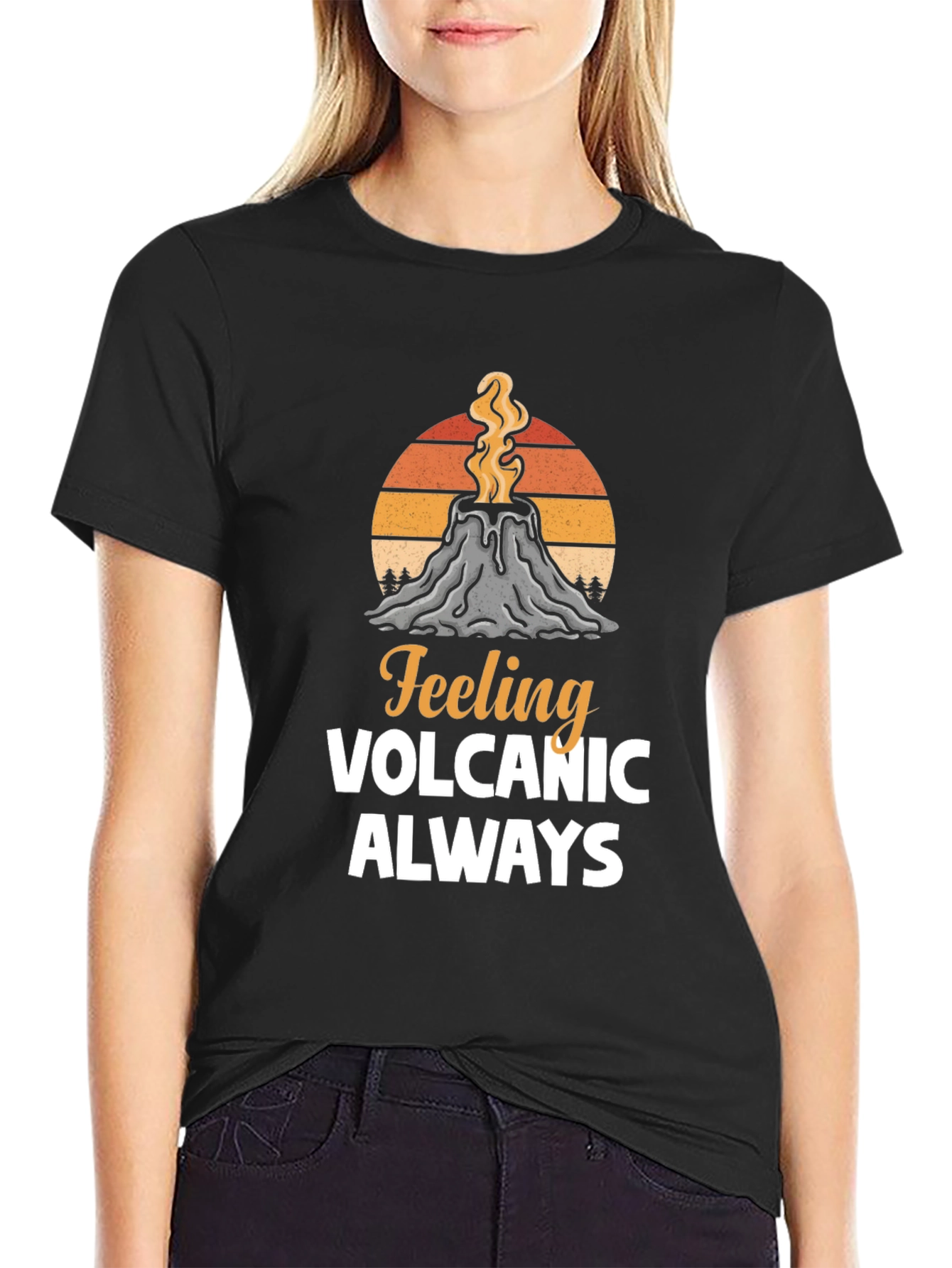 Black Feeling Volcanic Graphic T-Shirt view 2