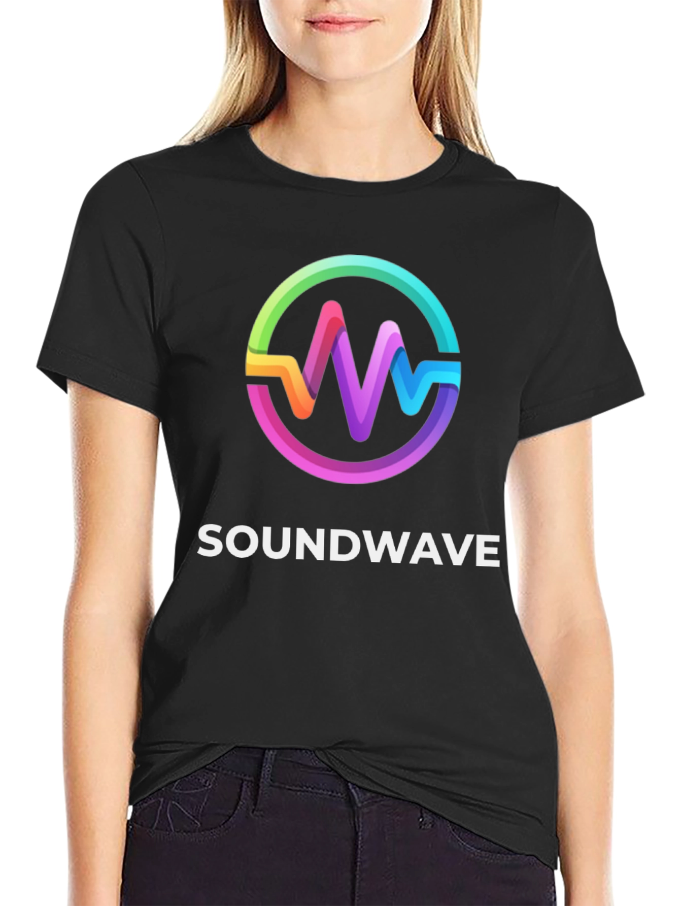Black Soundwave Black Graphic Tee view 2