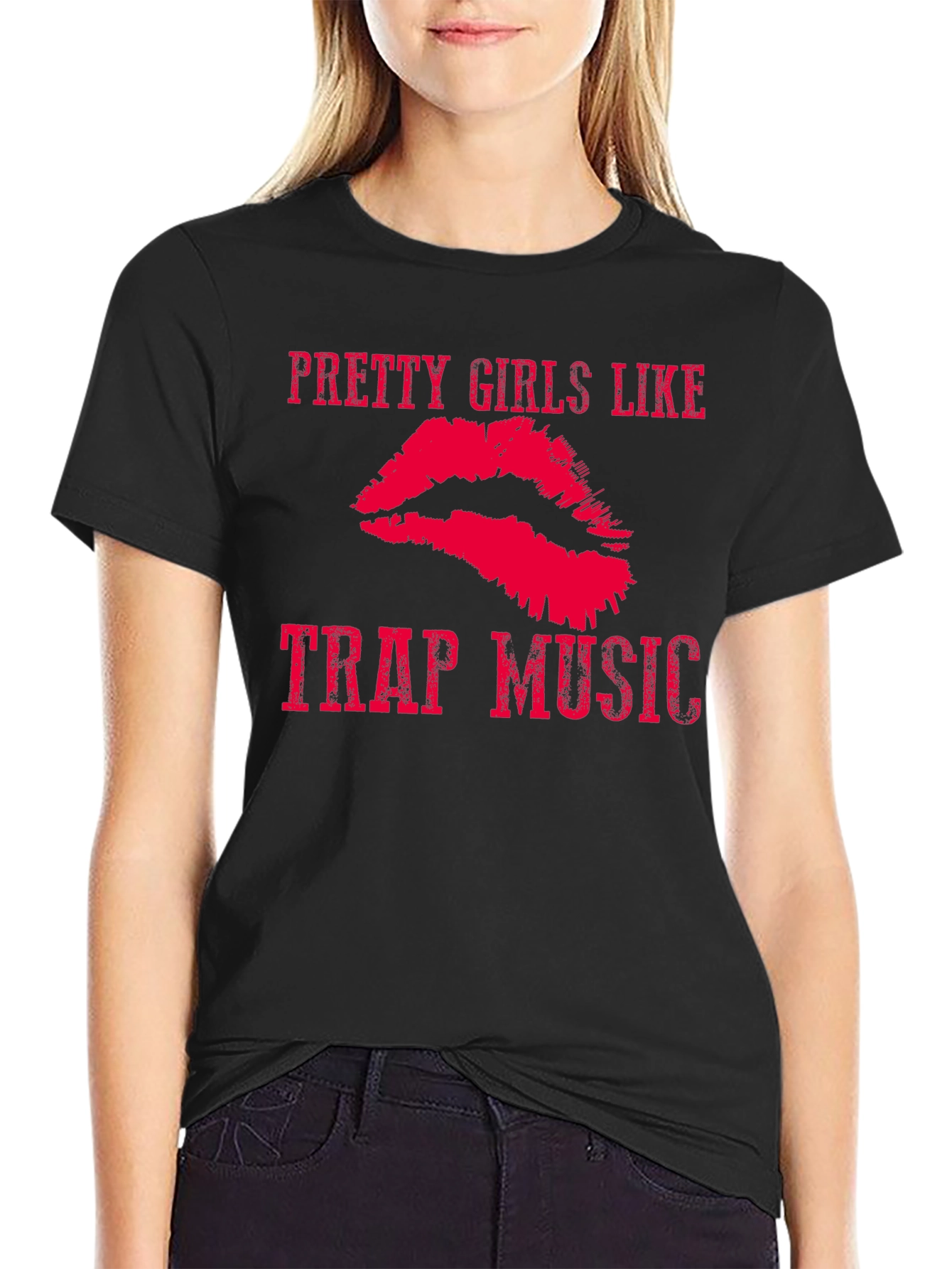 Black Pretty Girls Like Trap Music Graphic Tee view 2
