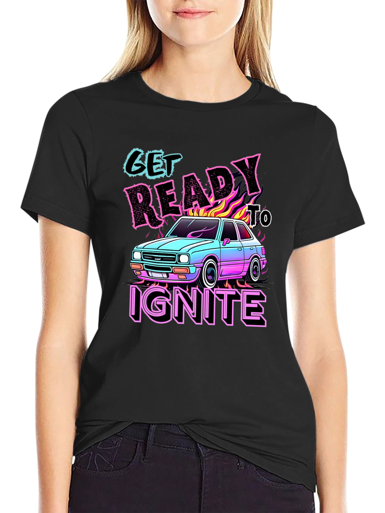 Black Get Ready to Ignite Graphic Tee view 2