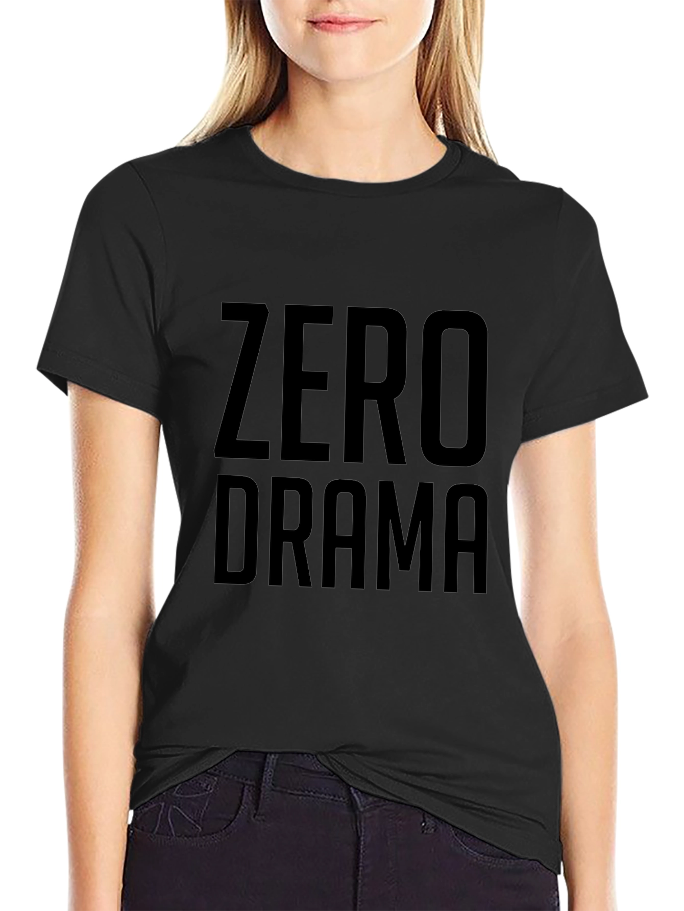 Black Zero Drama Black T-Shirt view 2