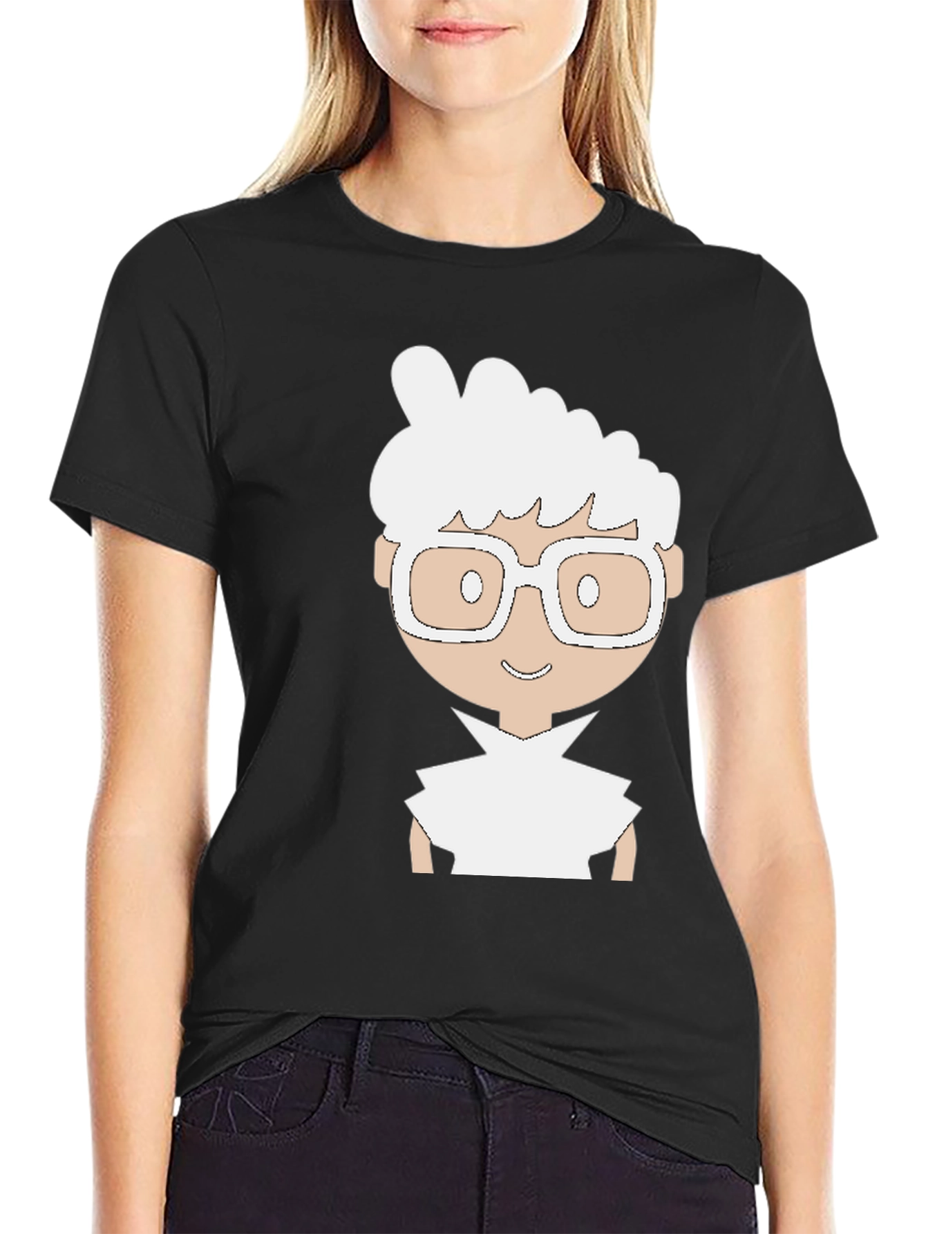 Black Cartoon Character T-Shirt view 2