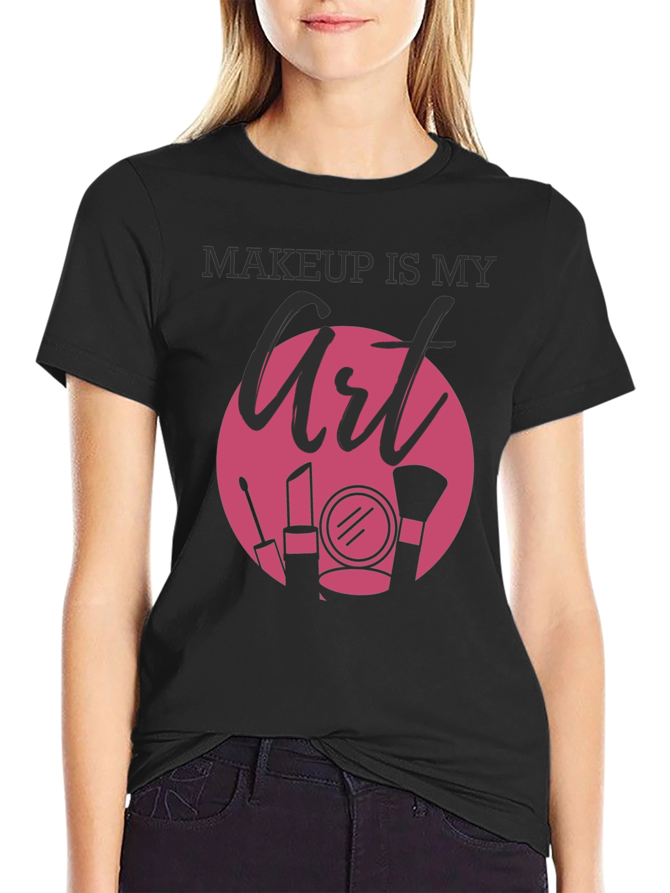 Black Makeup Is My Art Graphic T-Shirt view 2
