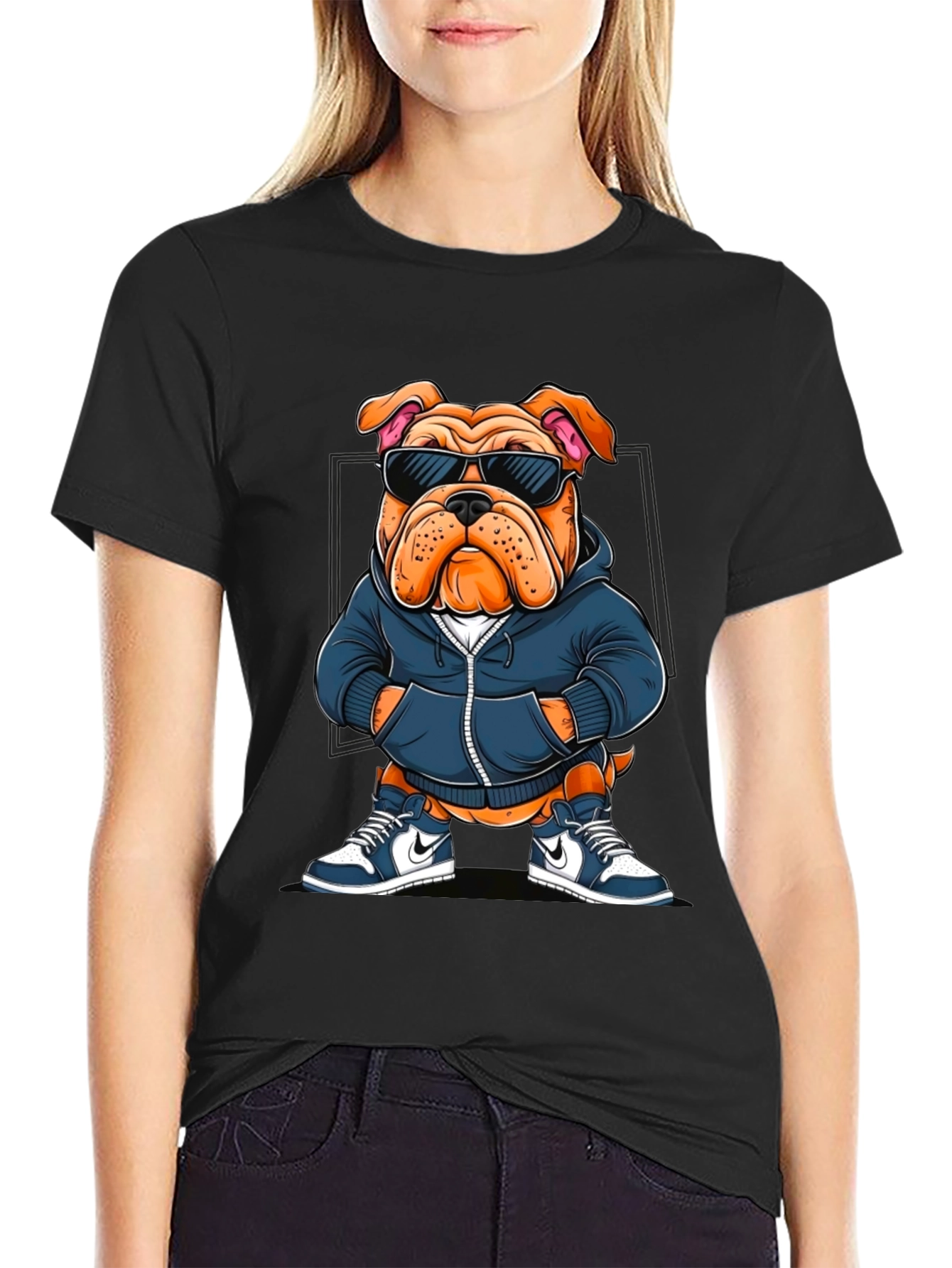 Cool Bulldog Graphic Tee - Trendy Canine Style - 2