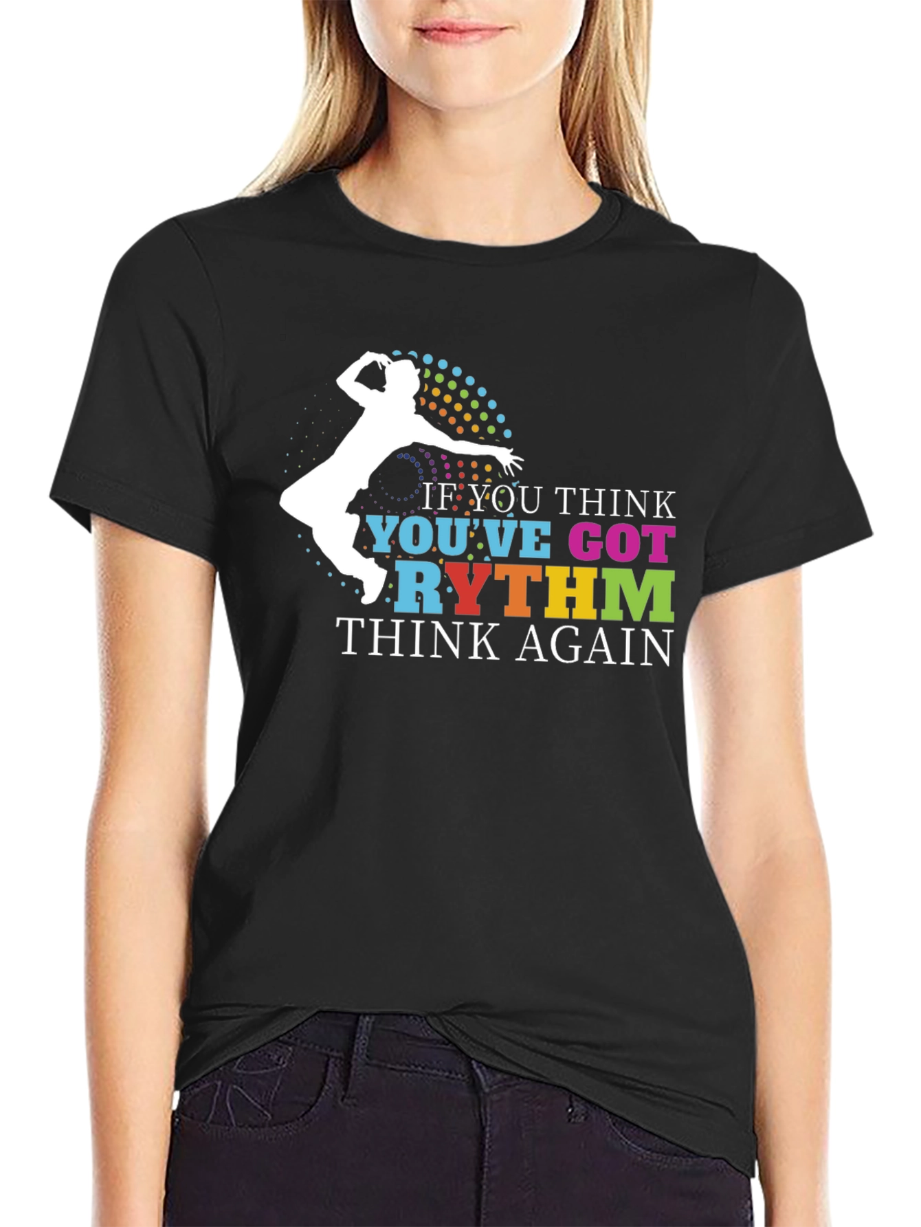 Black Rhythm Graphic Tee - Funny Dance T-Shirt view 2