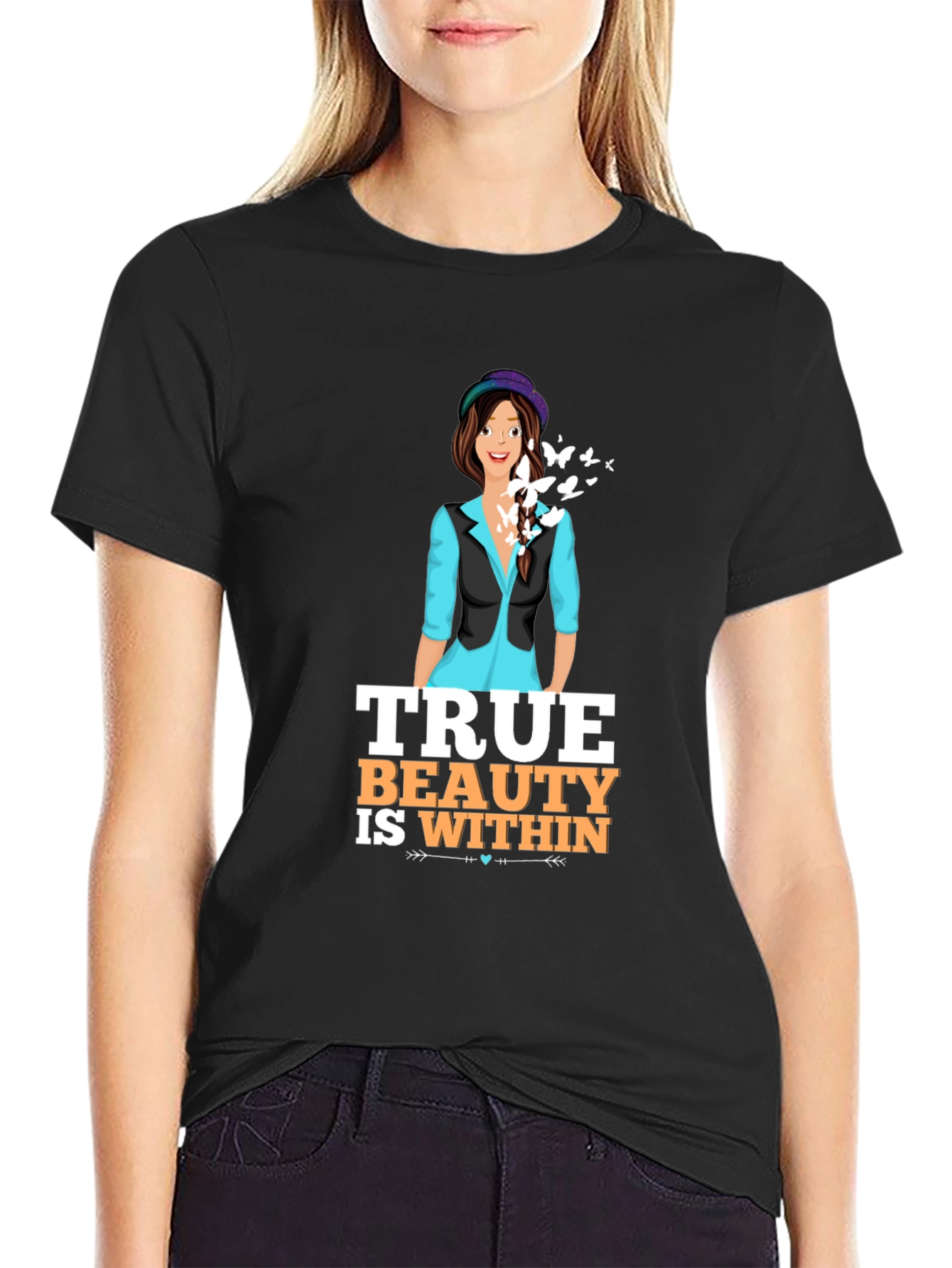 Black True Beauty Within Graphic T-Shirt view 2