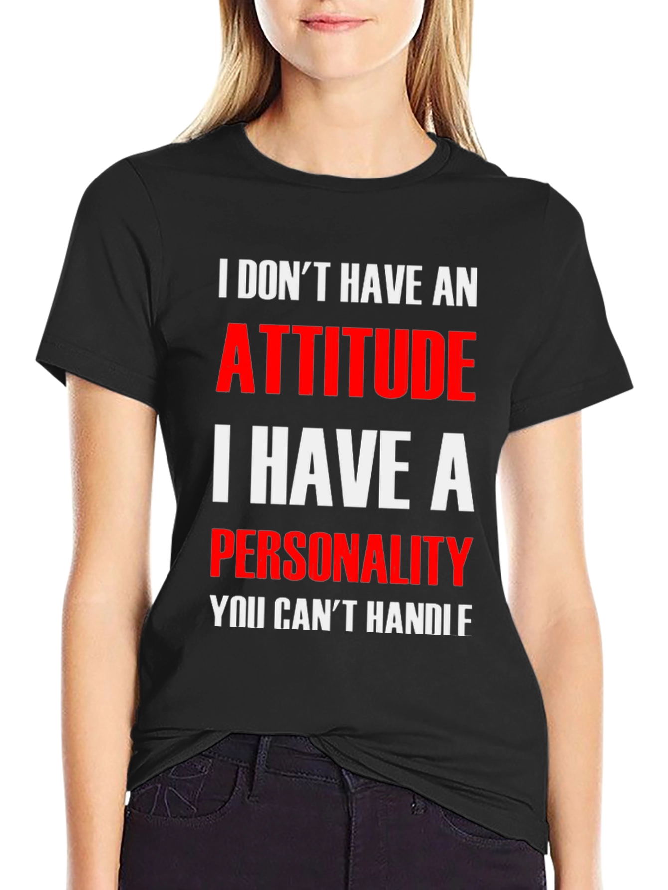 Black Attitude Personality Men's Graphic T-Shirt view 2