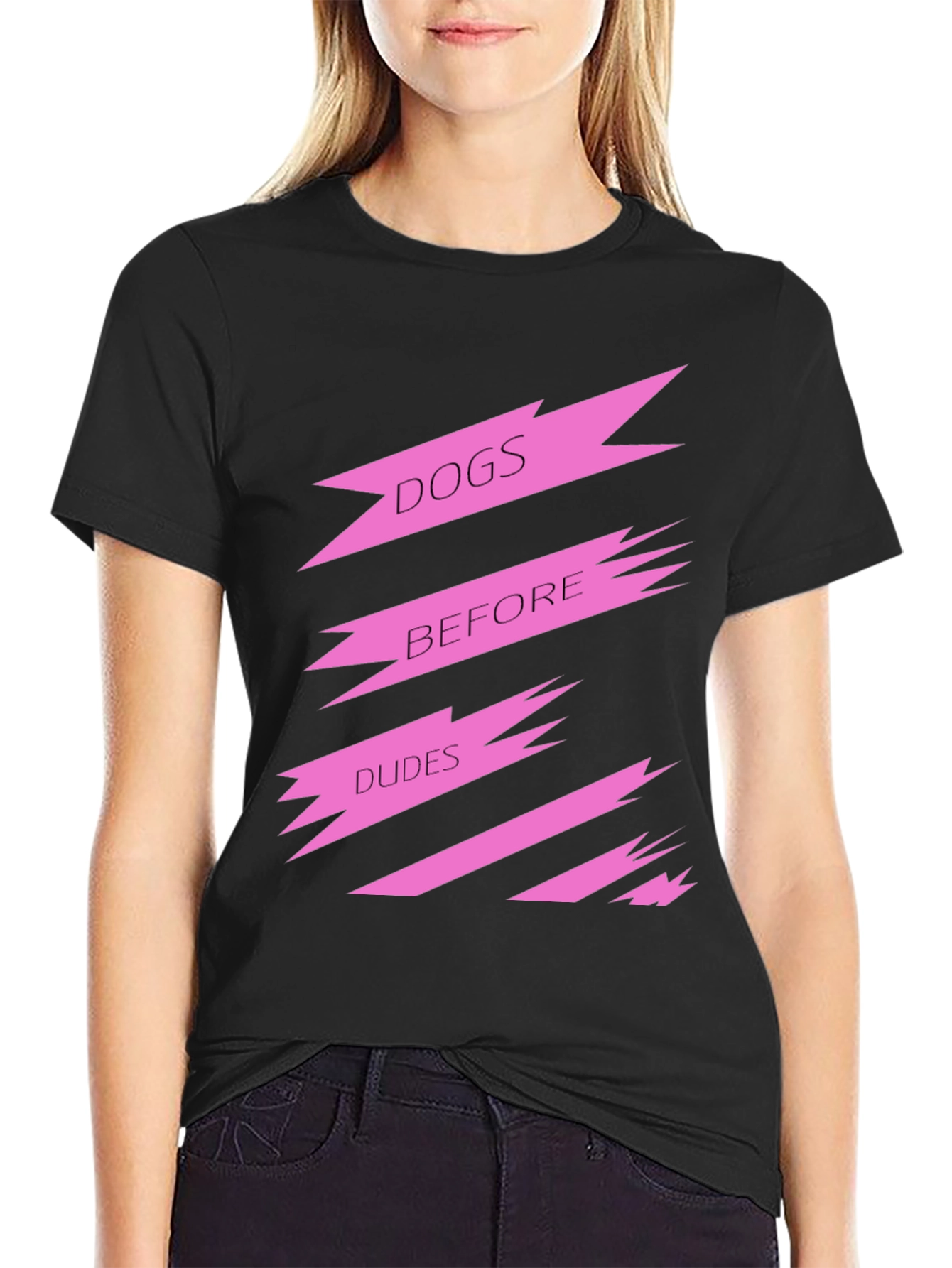 Black Dogs Before Dudes Graphic Tee - Black view 2