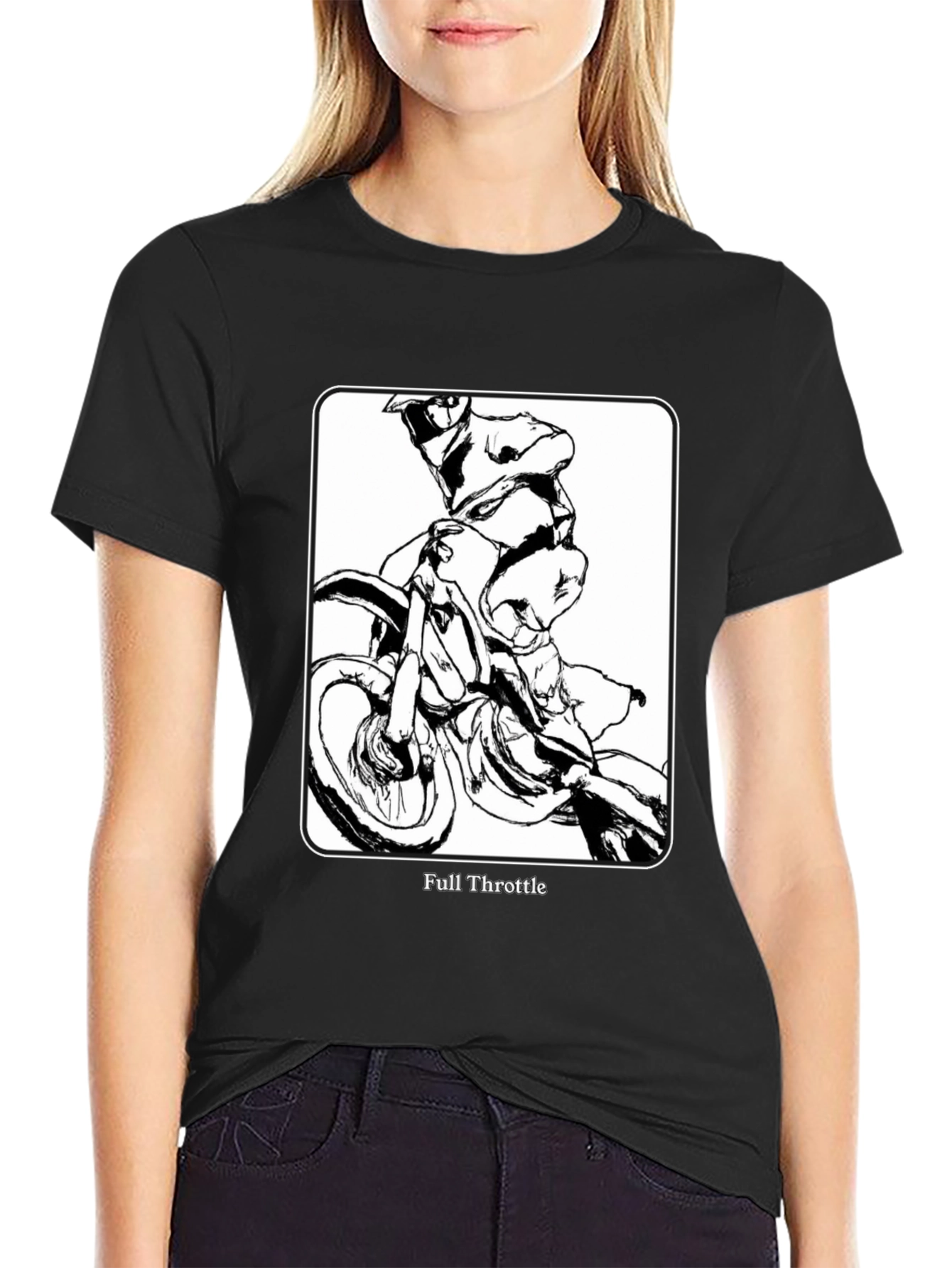 Black Full Throttle Graphic Tee - Black view 2