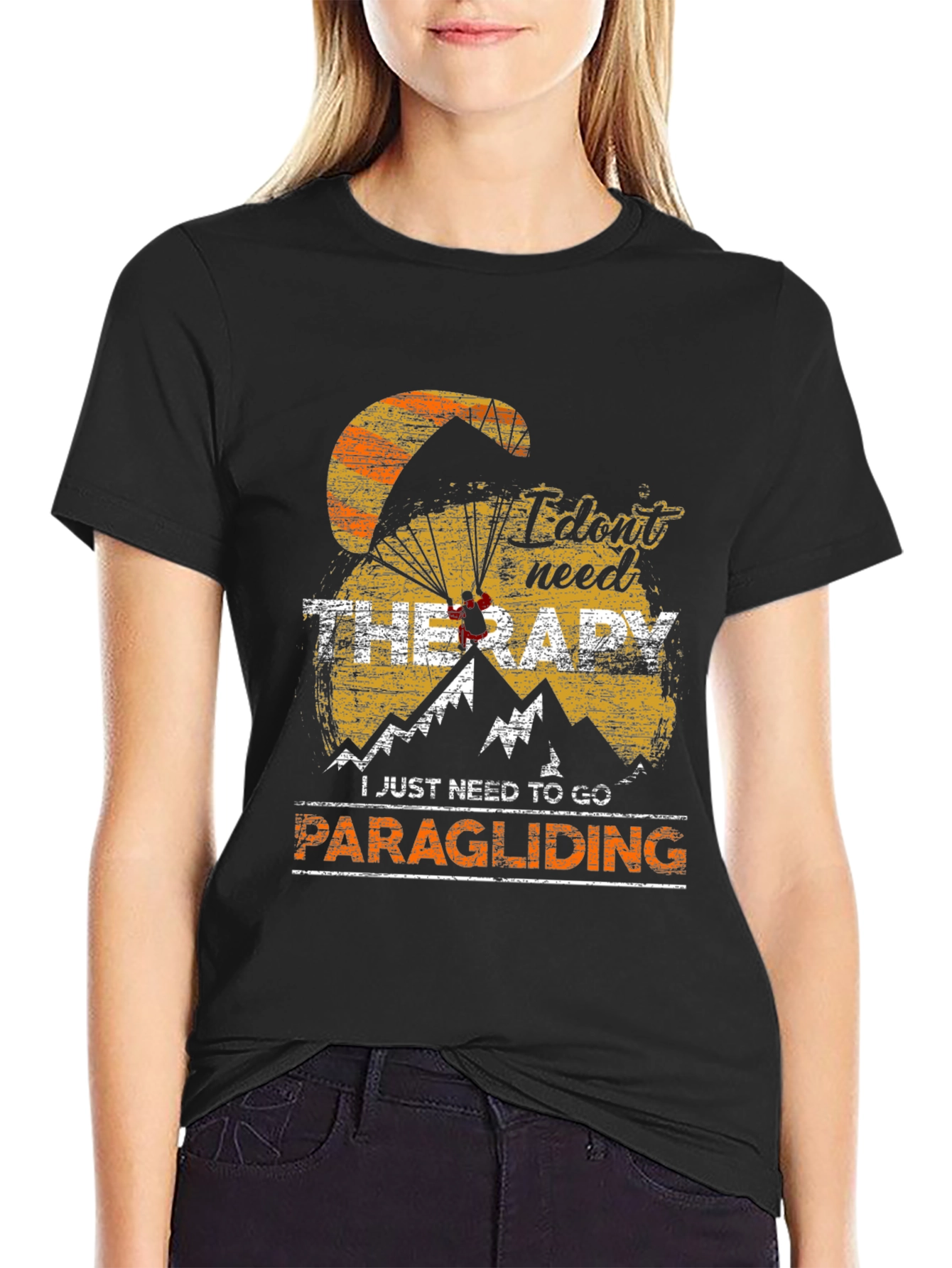 Paragliding Therapy T-Shirt: Adventure Awaits - 2