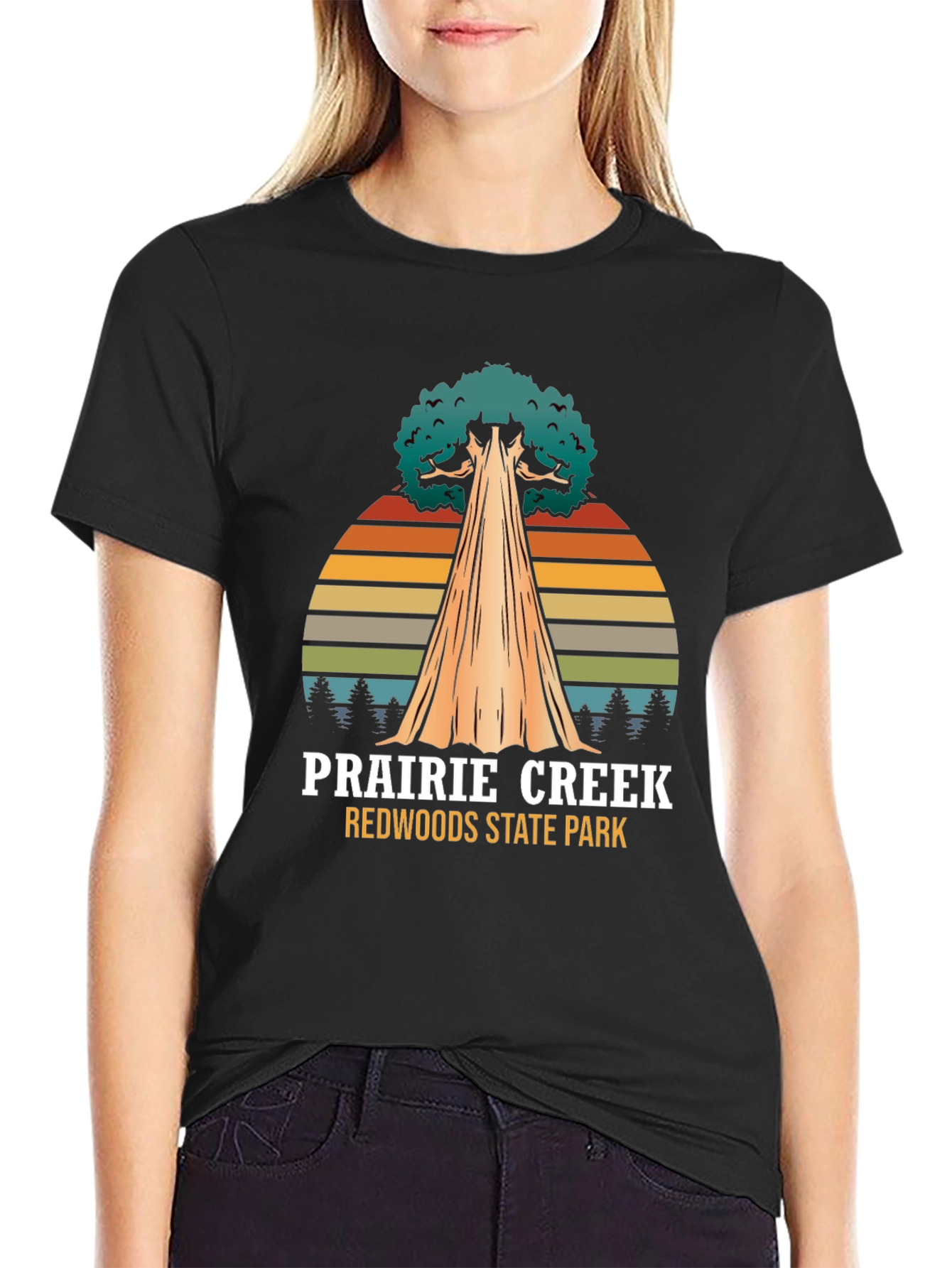 Black Prairie Creek Redwoods State Park T-Shirt view 2