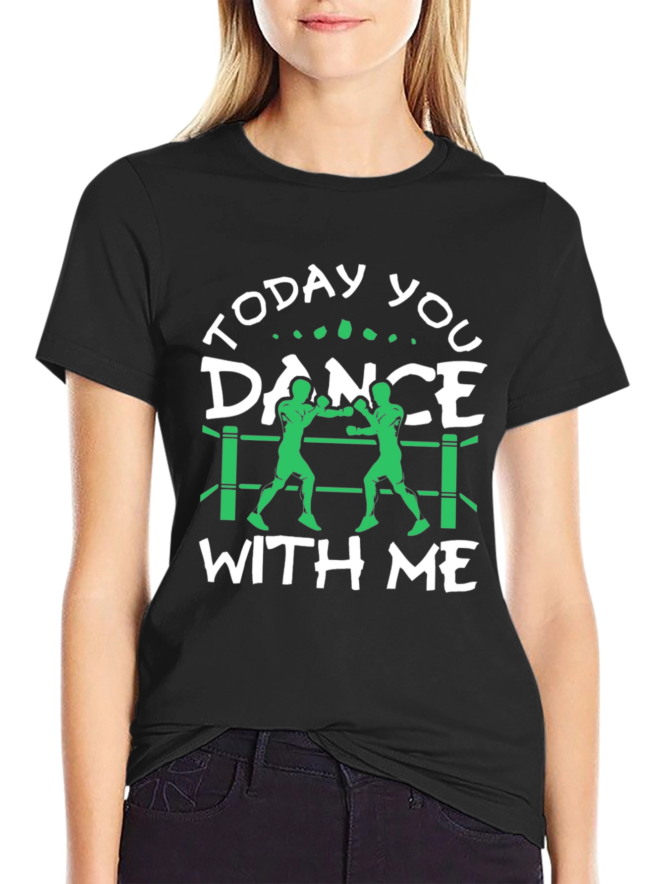 Black Today You Dance With Me Boxing T-Shirt view 2