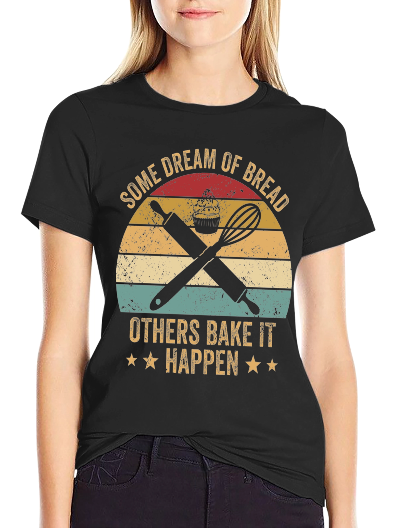 Baking Lover T-Shirt: Dream of Bread, Bake It Happen - 2