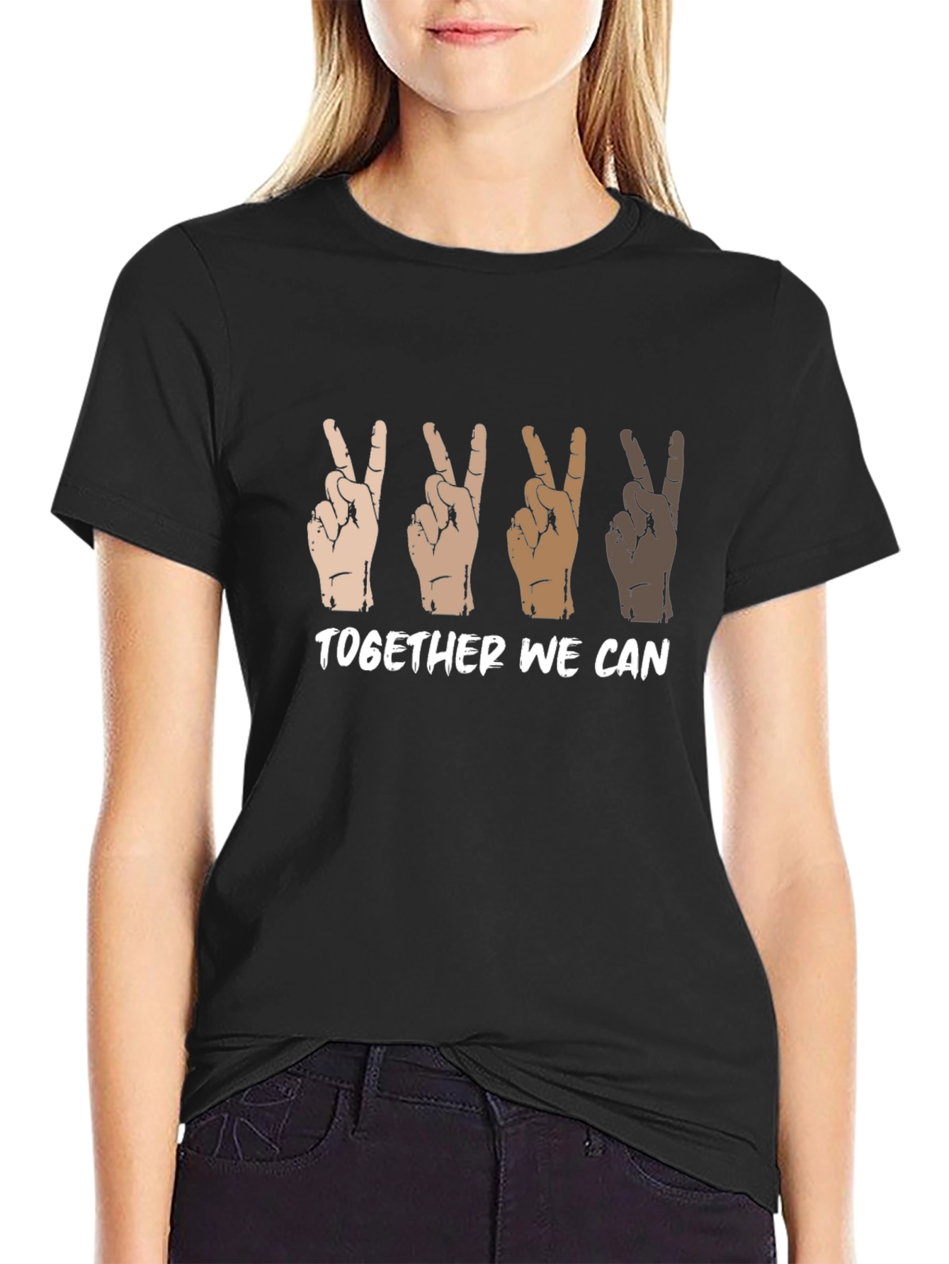 Black Together We Can Equality T-Shirt view 2