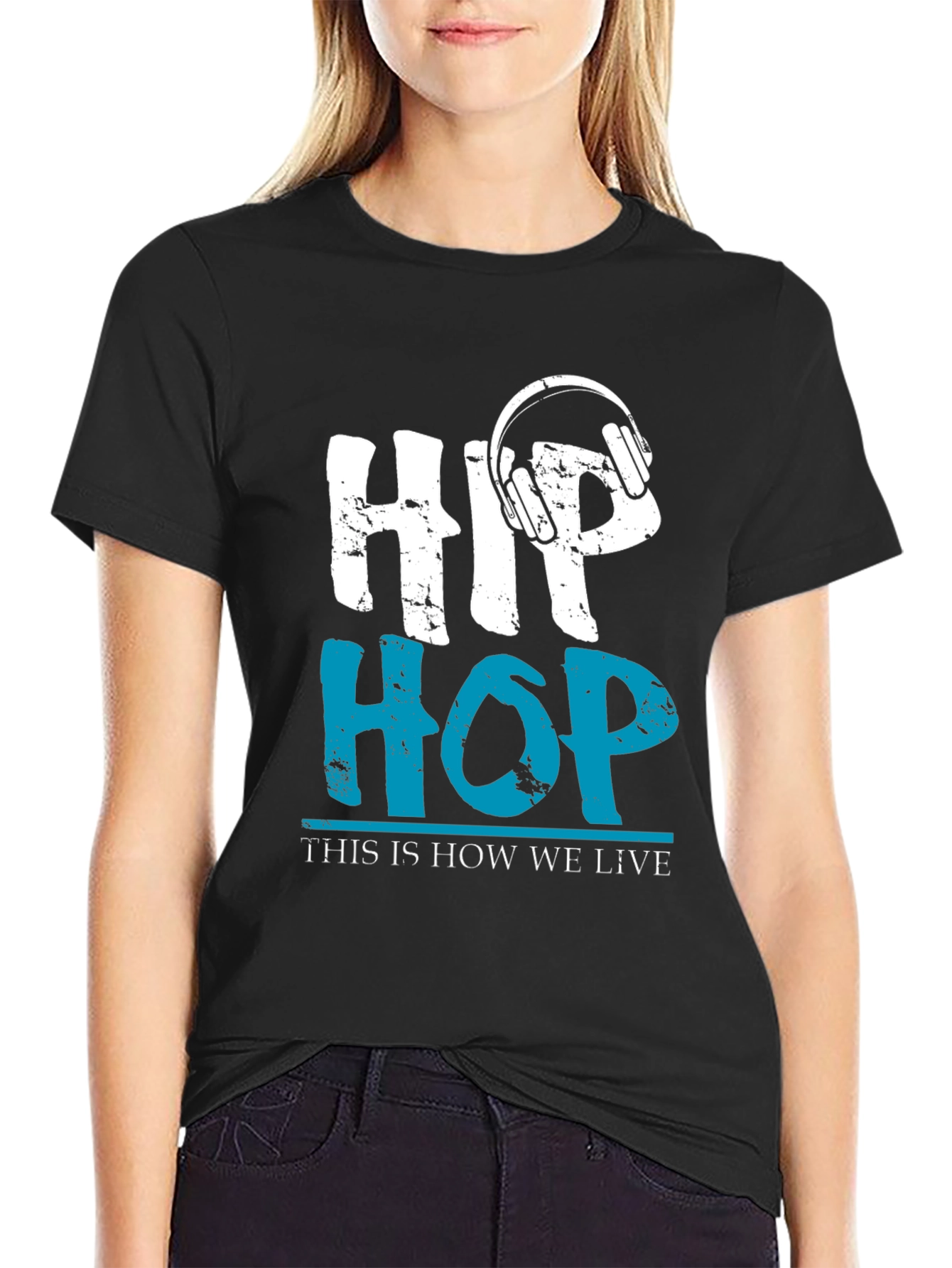 Hip Hop Headphones Graphic T-Shirt - 2