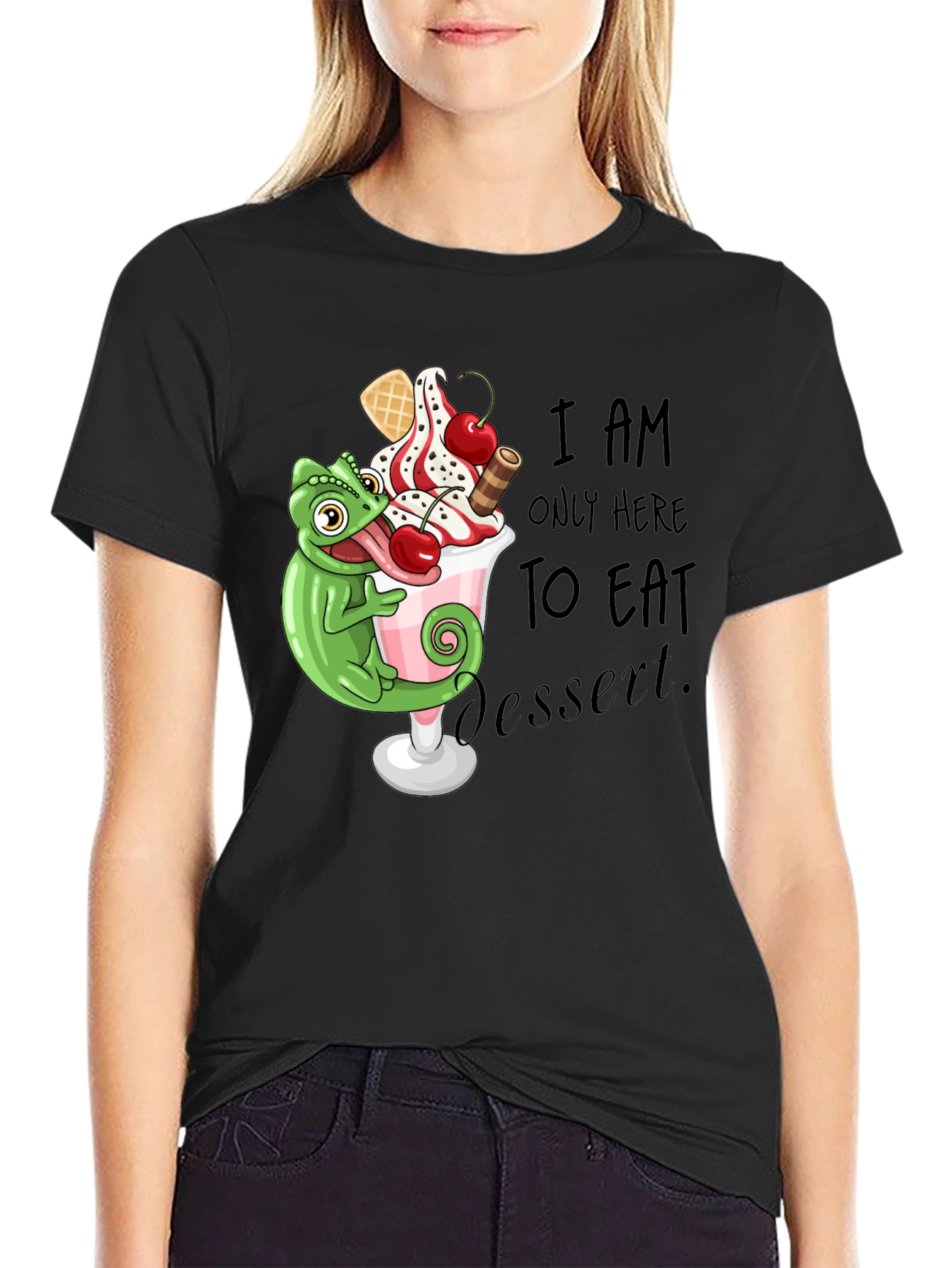 Black Dessert Lover's T-Shirt view 2