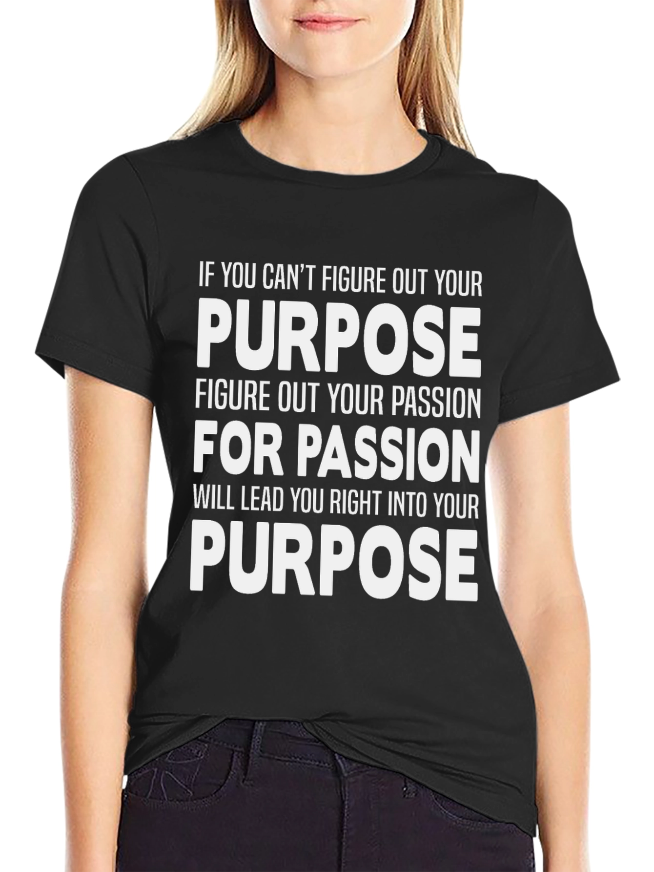 Black Purpose Driven Black T-Shirt view 2