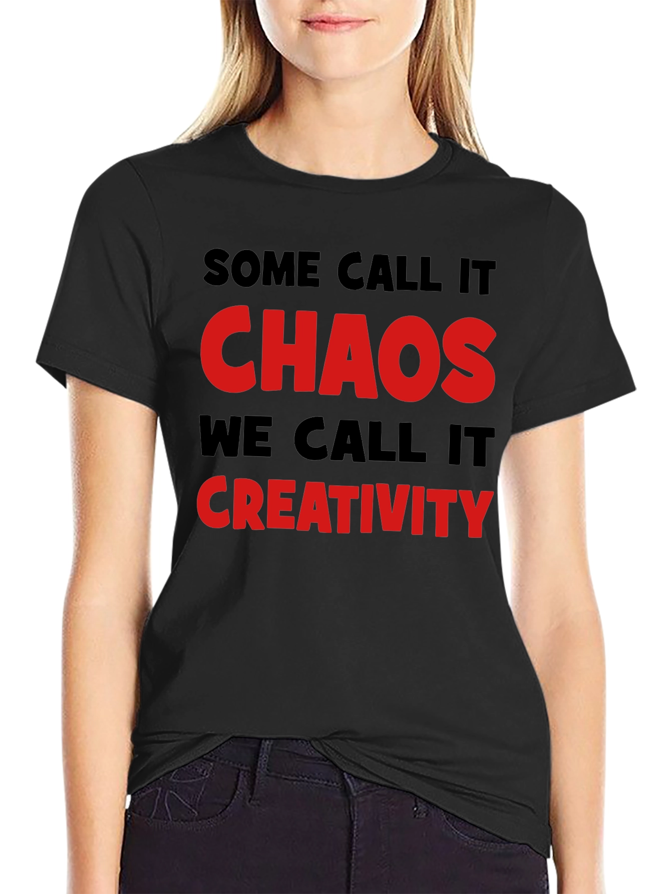 Black Chaos Creativity Graphic Tee - Black view 2