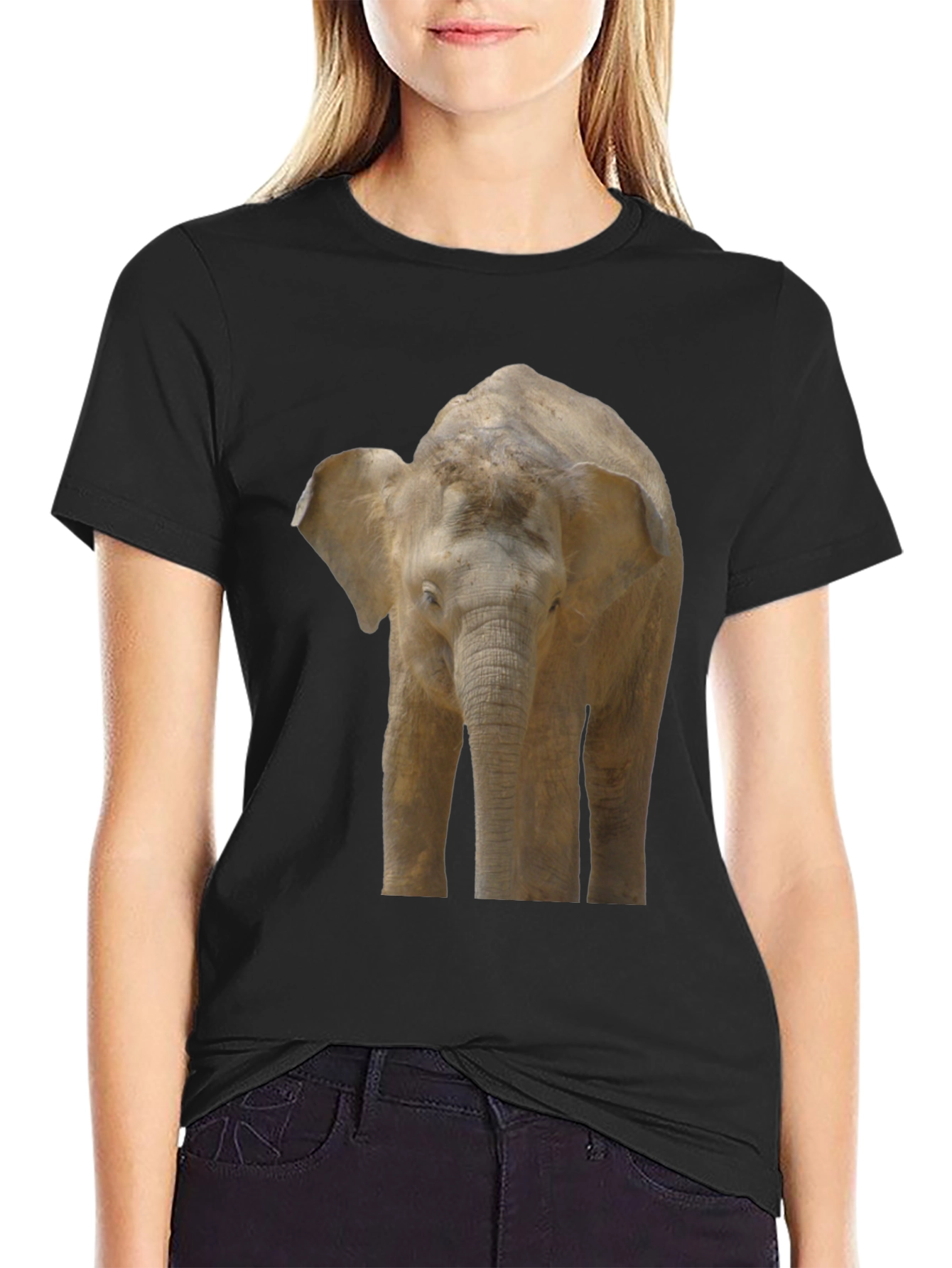 Black Elephant Graphic Tee - Casual Style view 2