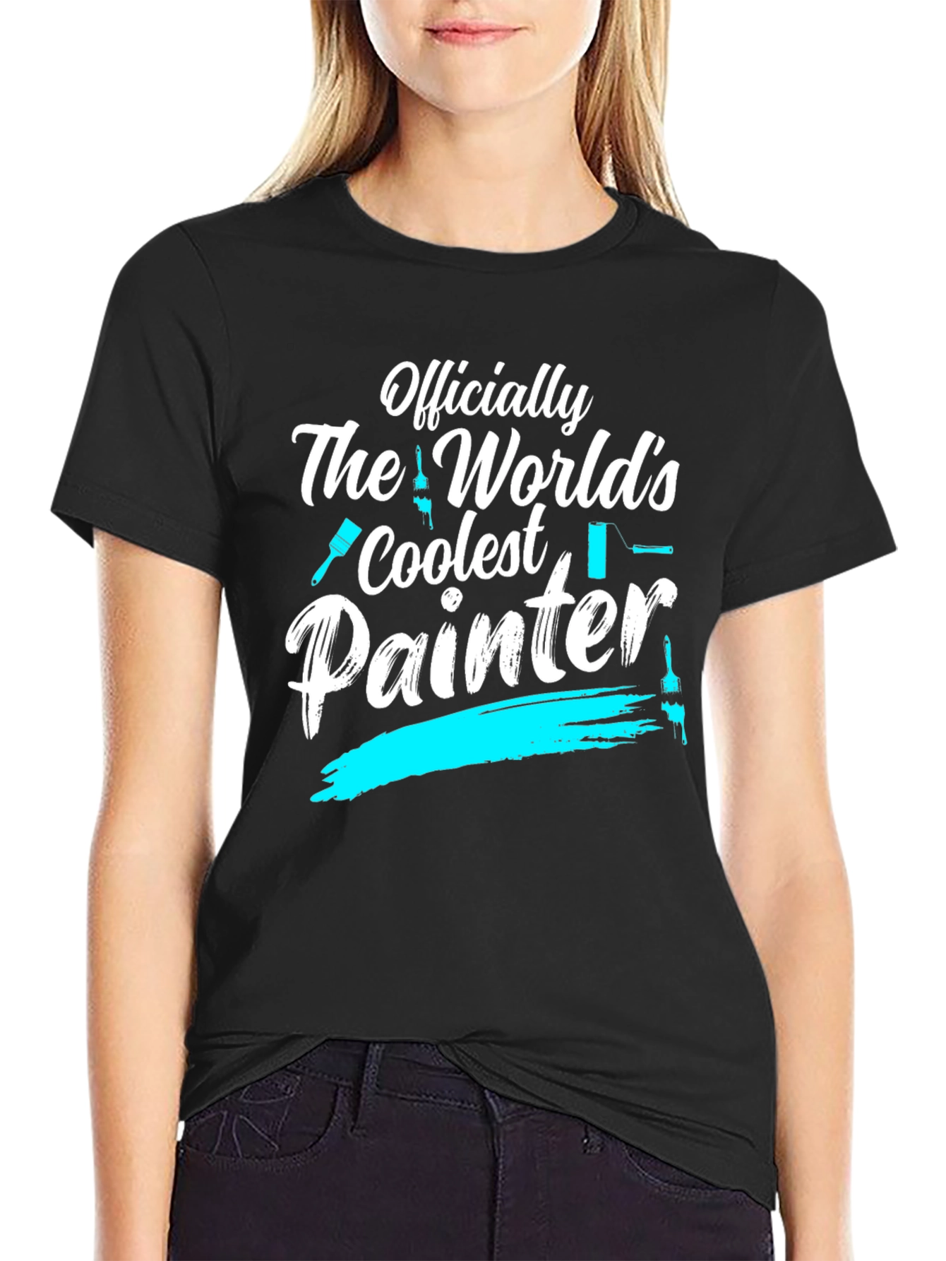 Black Coolest Painter T-Shirt view 2