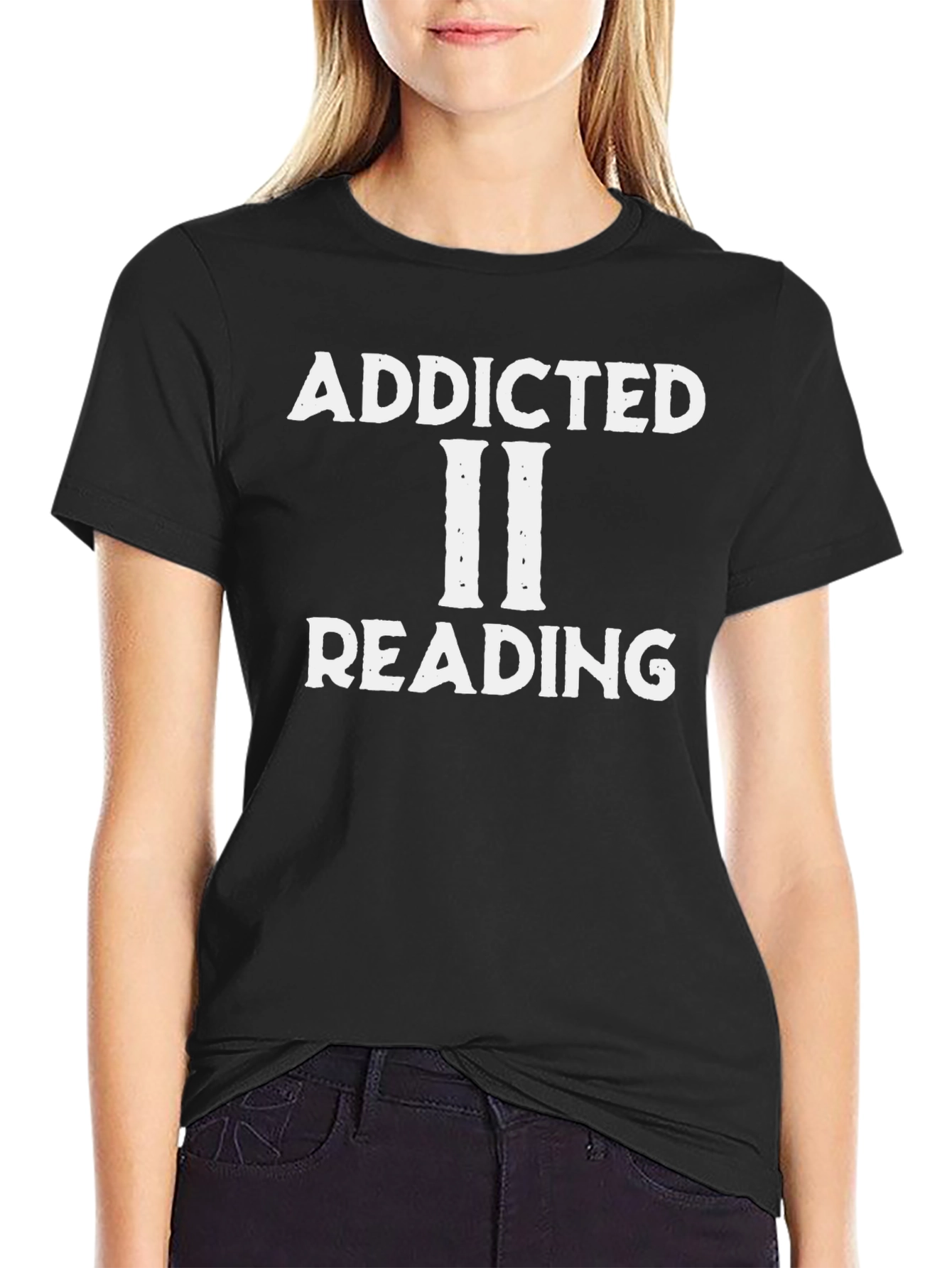 Black Addicted II Reading T-Shirt - Black view 2