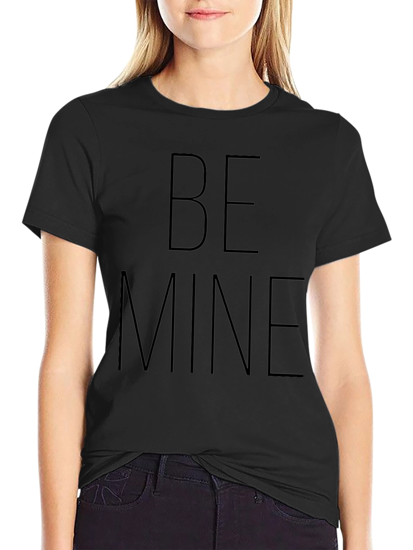 Black Be Mine Graphic Tee - Black Crew Neck view 2